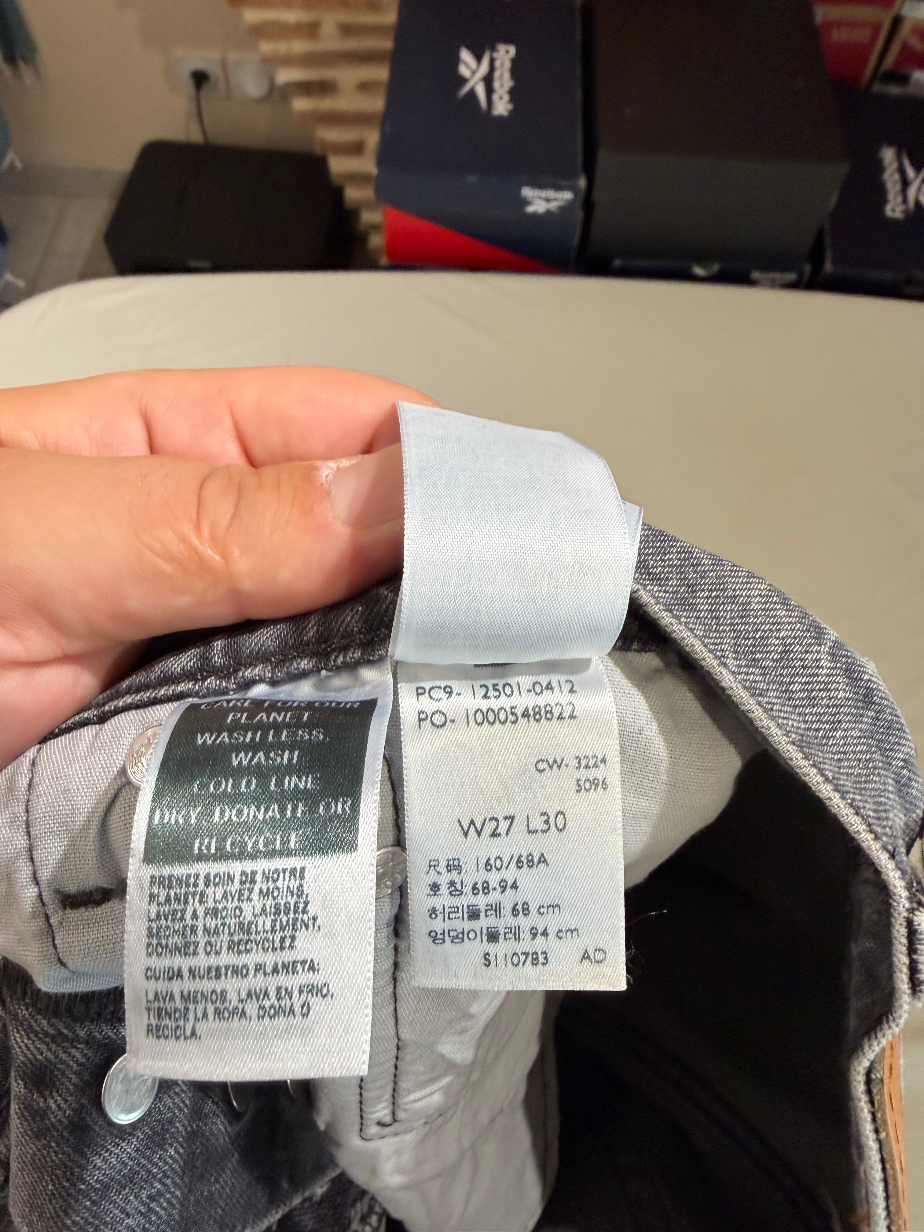 Jean Levi's® 501® Original Femme Gris Délavé – Taille W27 L30 – Neuf avec Étiquette