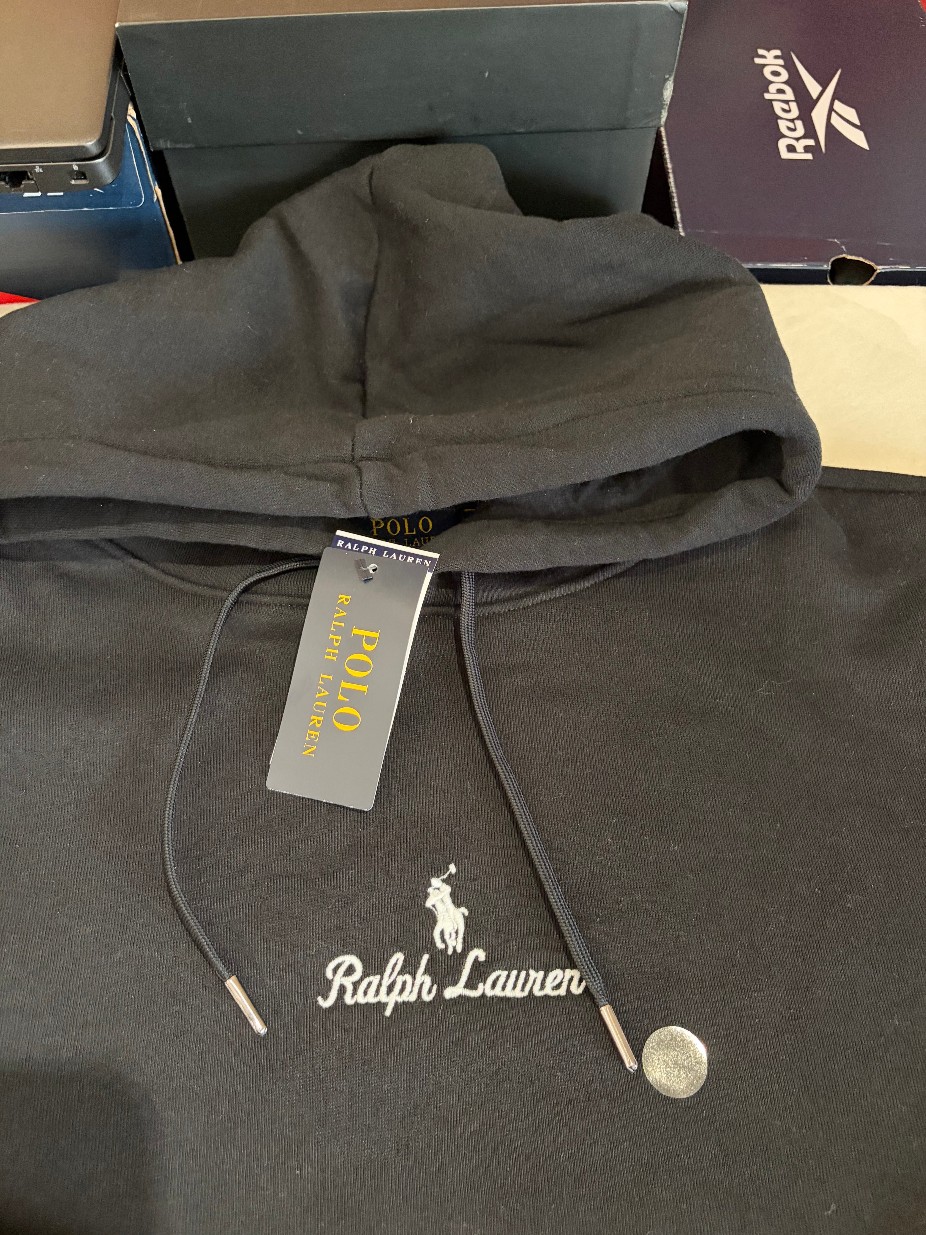Sweat à Capuche Polo Ralph Lauren Homme Noir – Logo Brodé – Taille XXL – Neuf