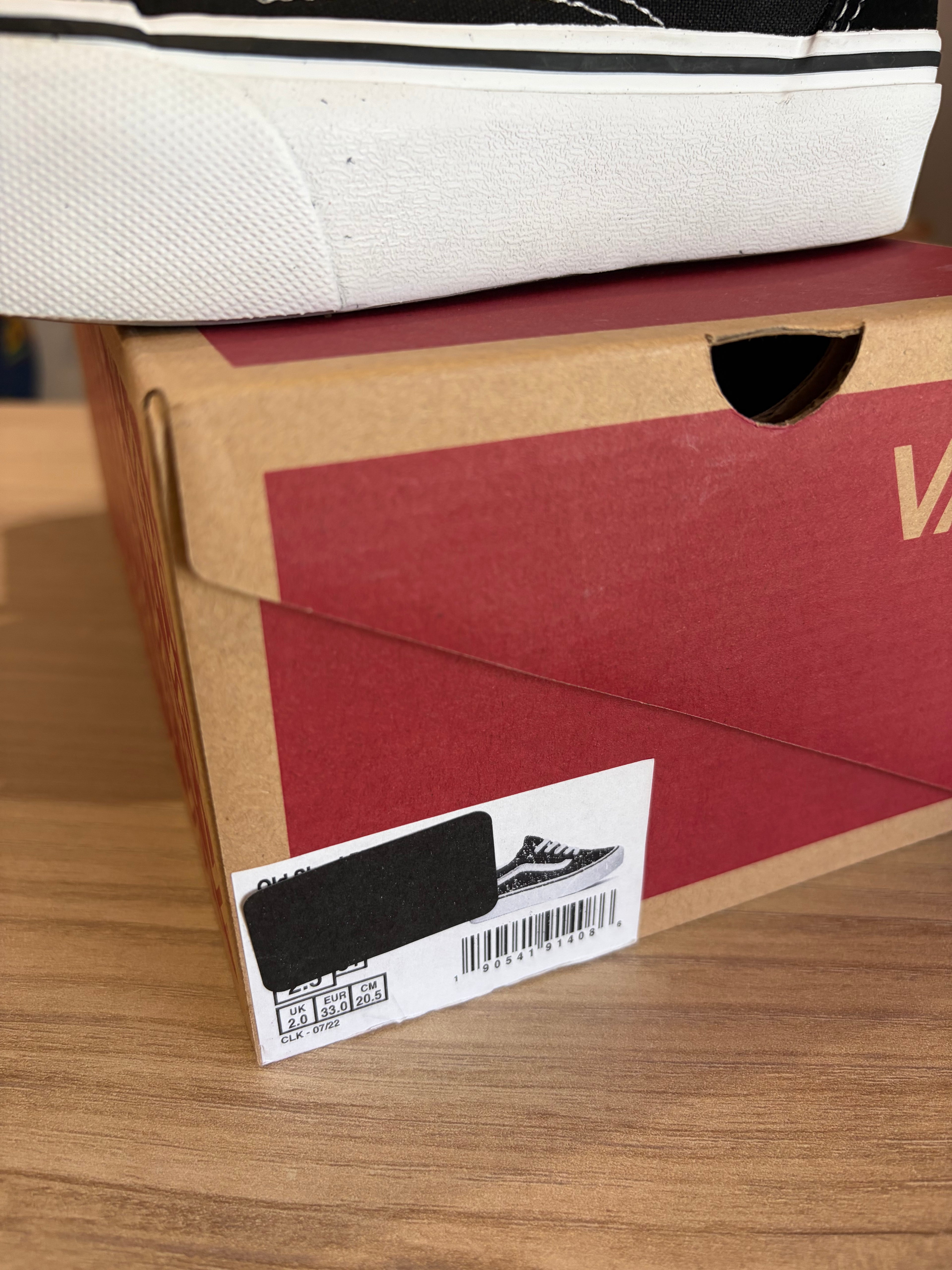 Vans Old Skool Platform Enfant Noir Blanc - Pointure 33