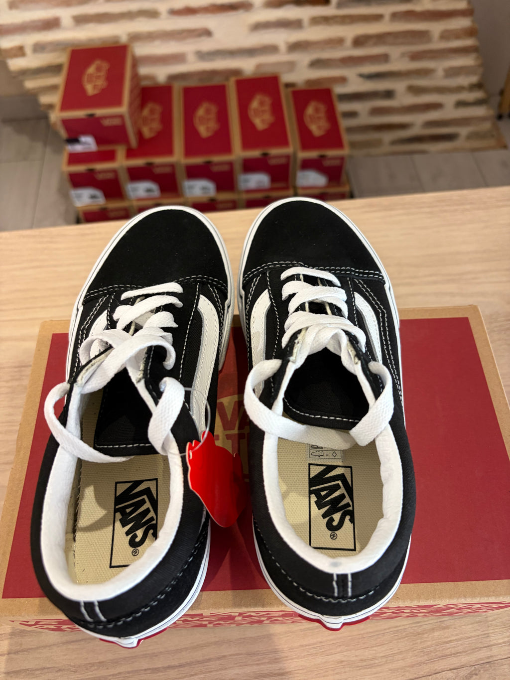 Vans Old Skool Platform Enfant Noir Blanc - Pointure 33