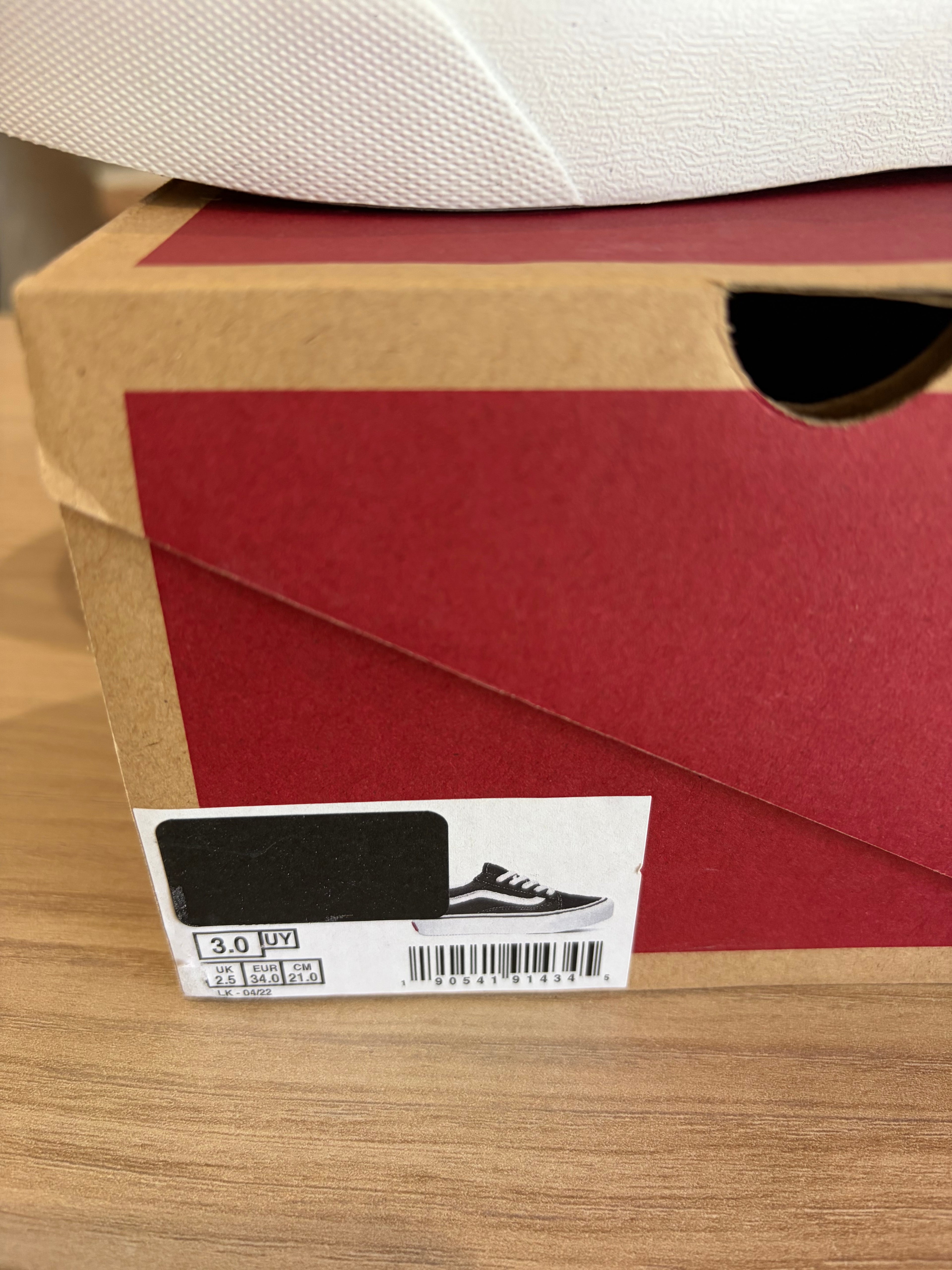 Vans Old Skool Platform Enfant Noir Blanc - Pointure 34