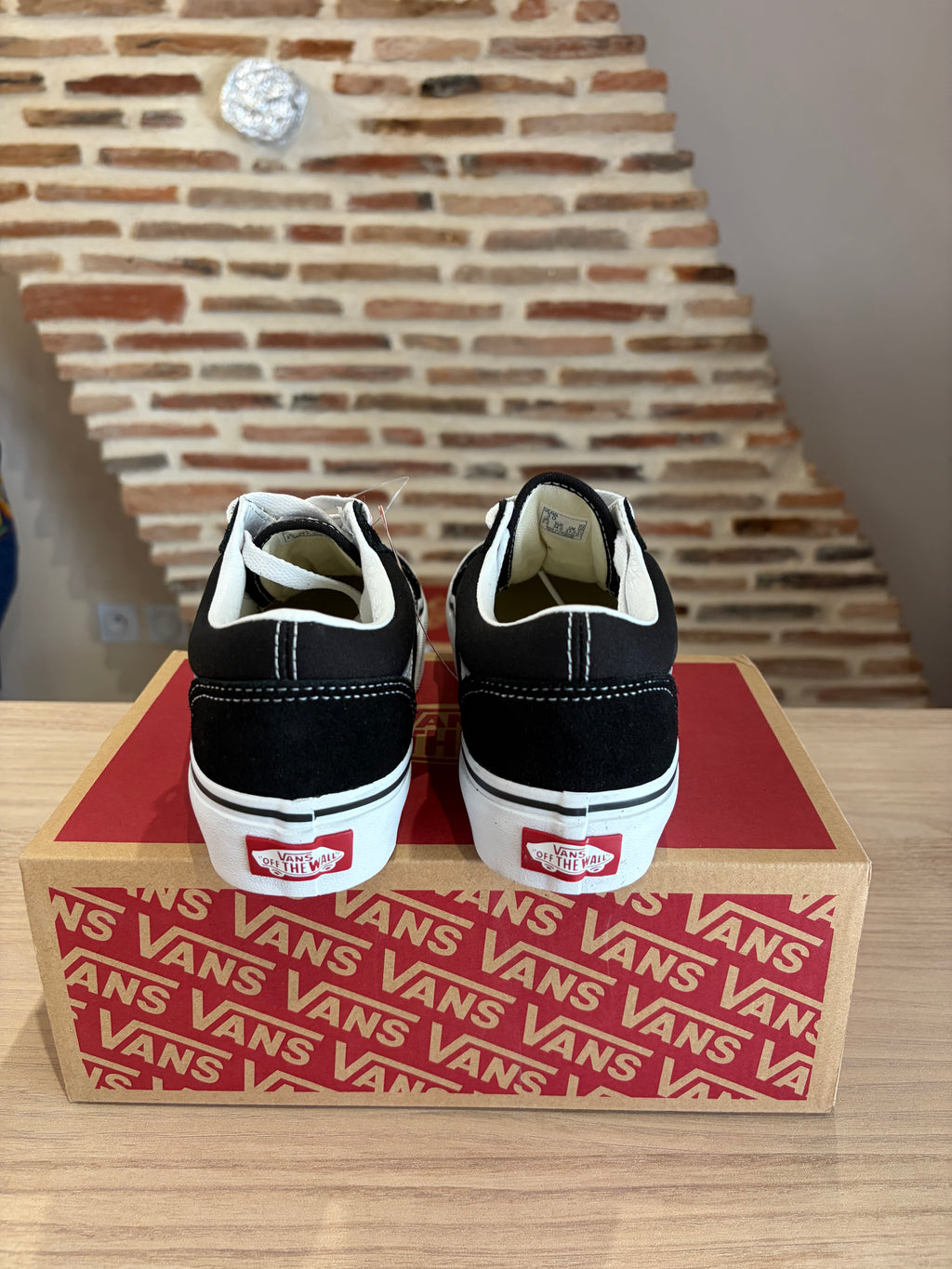 Vans Old Skool Platform Enfant Noir Blanc - Pointure 34