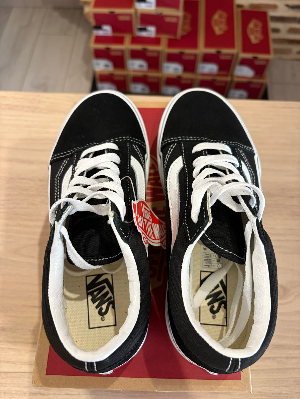Vans Old Skool Platform Enfant Noir Blanc - Pointure 34
