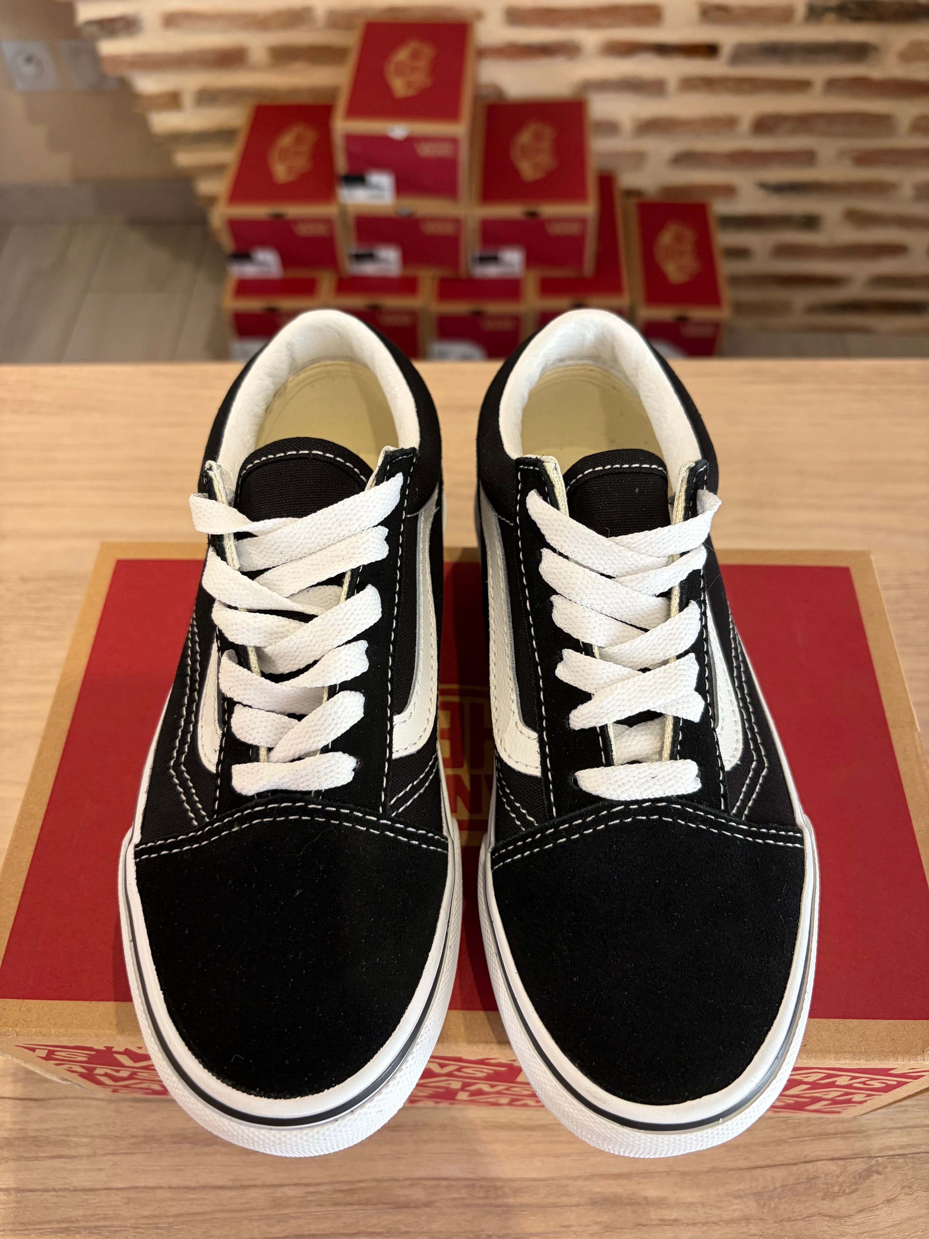 Vans Old Skool Platform Enfant Noir Blanc - Pointure 32