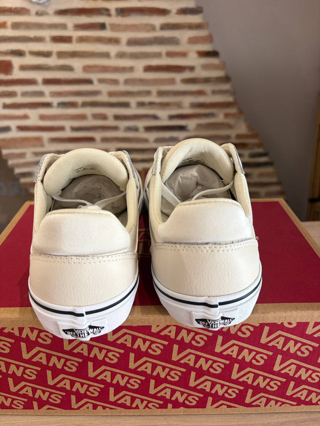 Vans Ward Deluxe Cuir Birch - Blanc Cassé - Pointure 38