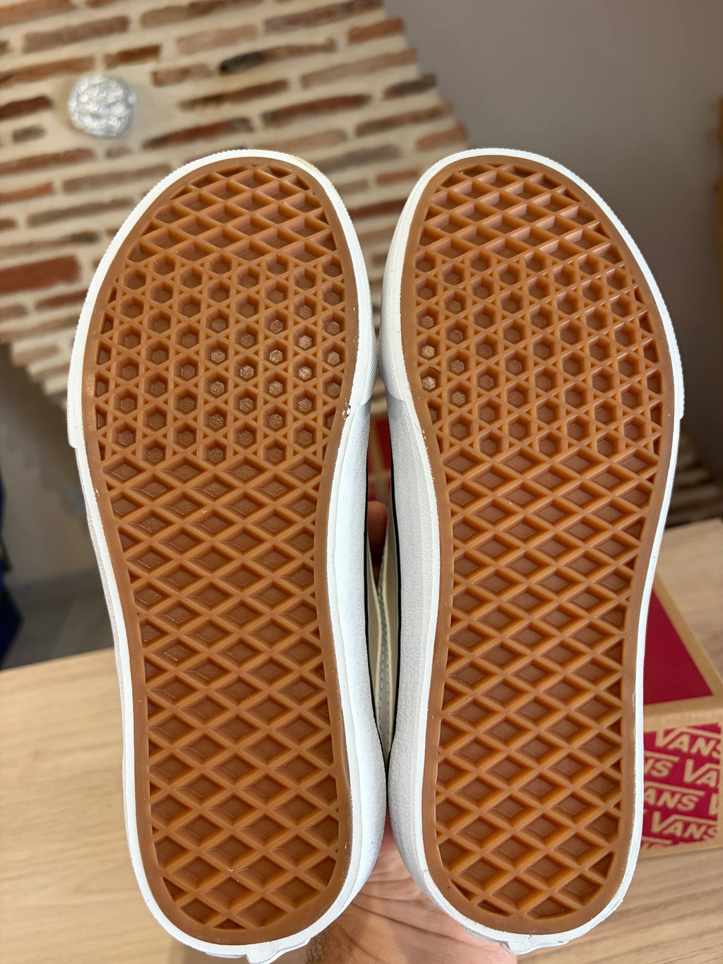 Vans Ward Deluxe Cuir Birch - Blanc Cassé - Pointure 38