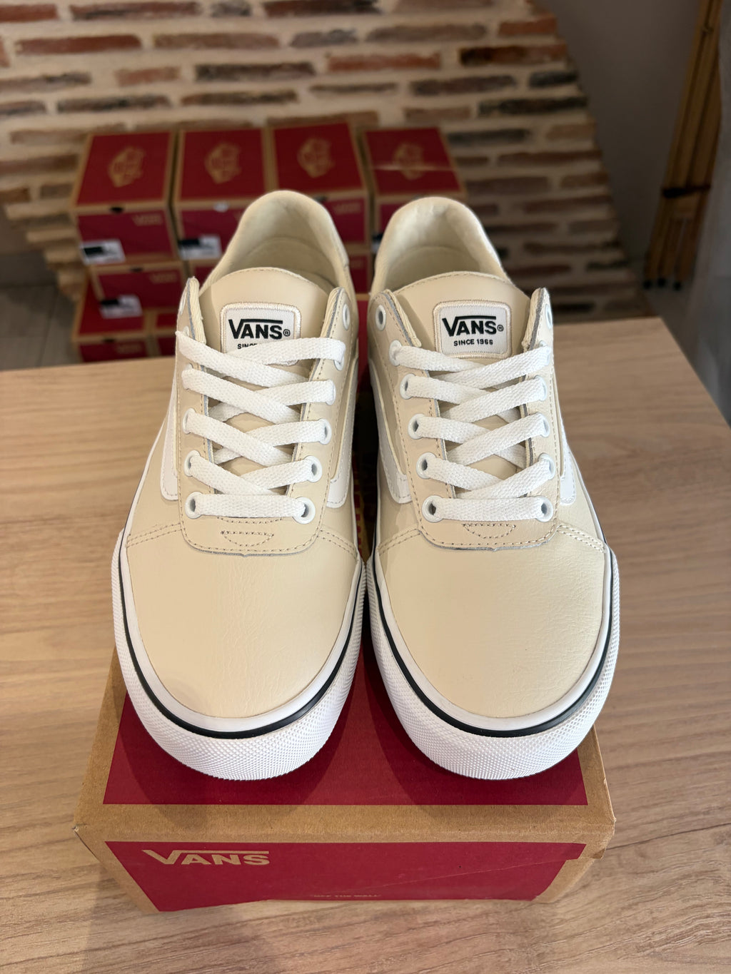 Vans Ward Deluxe Cuir Birch - Blanc Cassé - Pointure 38
