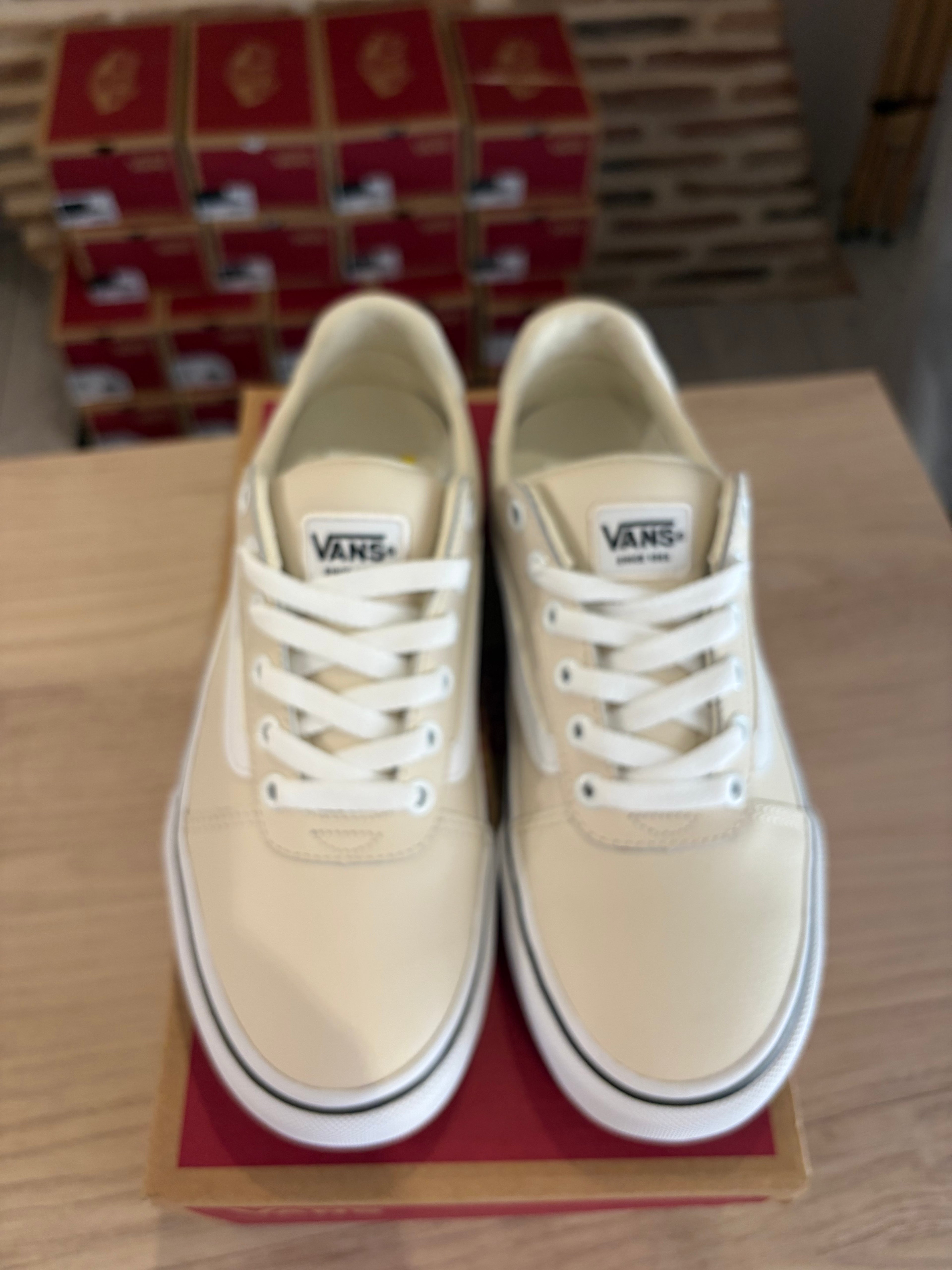 Vans Ward Deluxe Cuir Birch - Blanc Cassé - Pointure 38