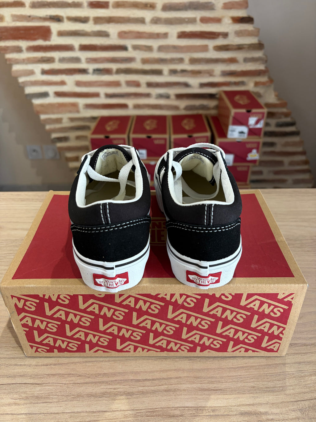 Vans Old Skool Platform Enfant Noir Blanc - Pointure 31,5