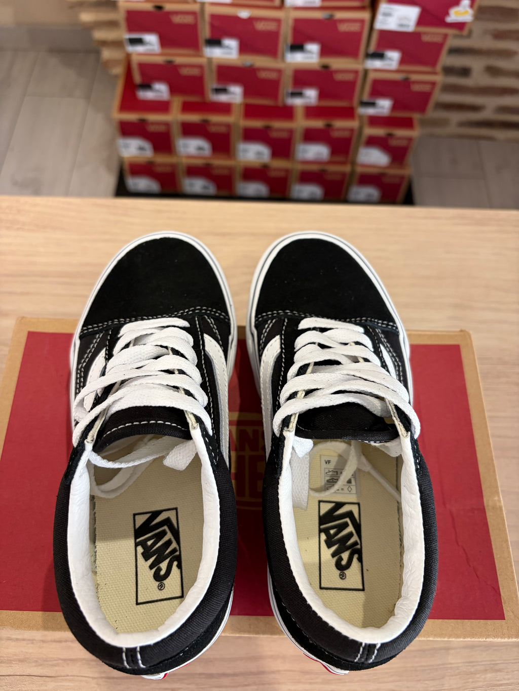 Vans Old Skool Platform Enfant Noir Blanc - Pointure 31,5