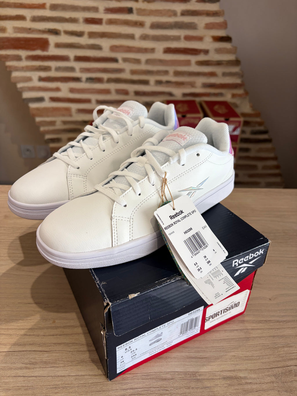 Reebok Royal Complete Sport Femme Blanche Rose - H03299 - Pointure 39