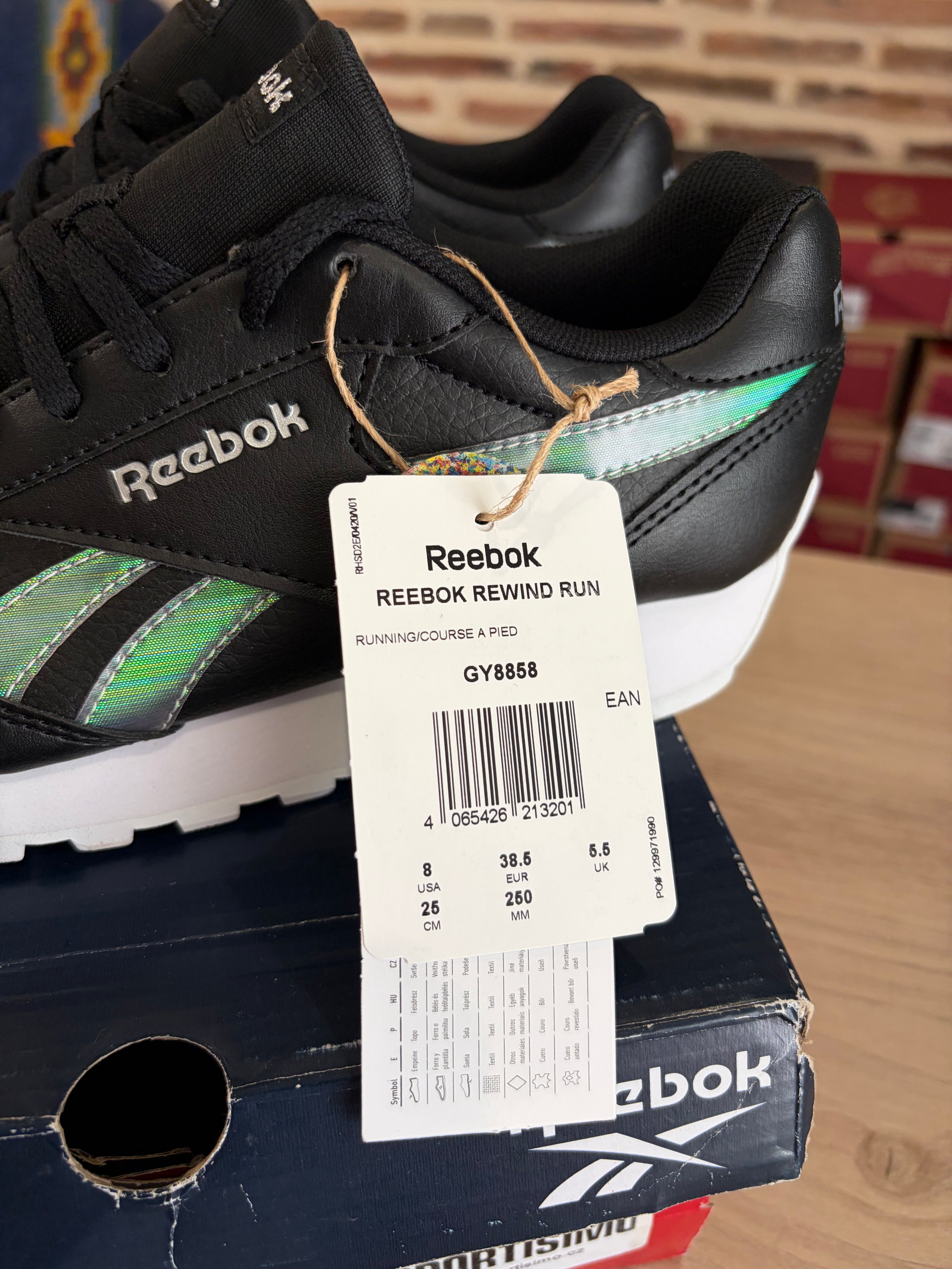 Reebok Rewind Run Femme Noire - GY8358 - Pointure 38,5