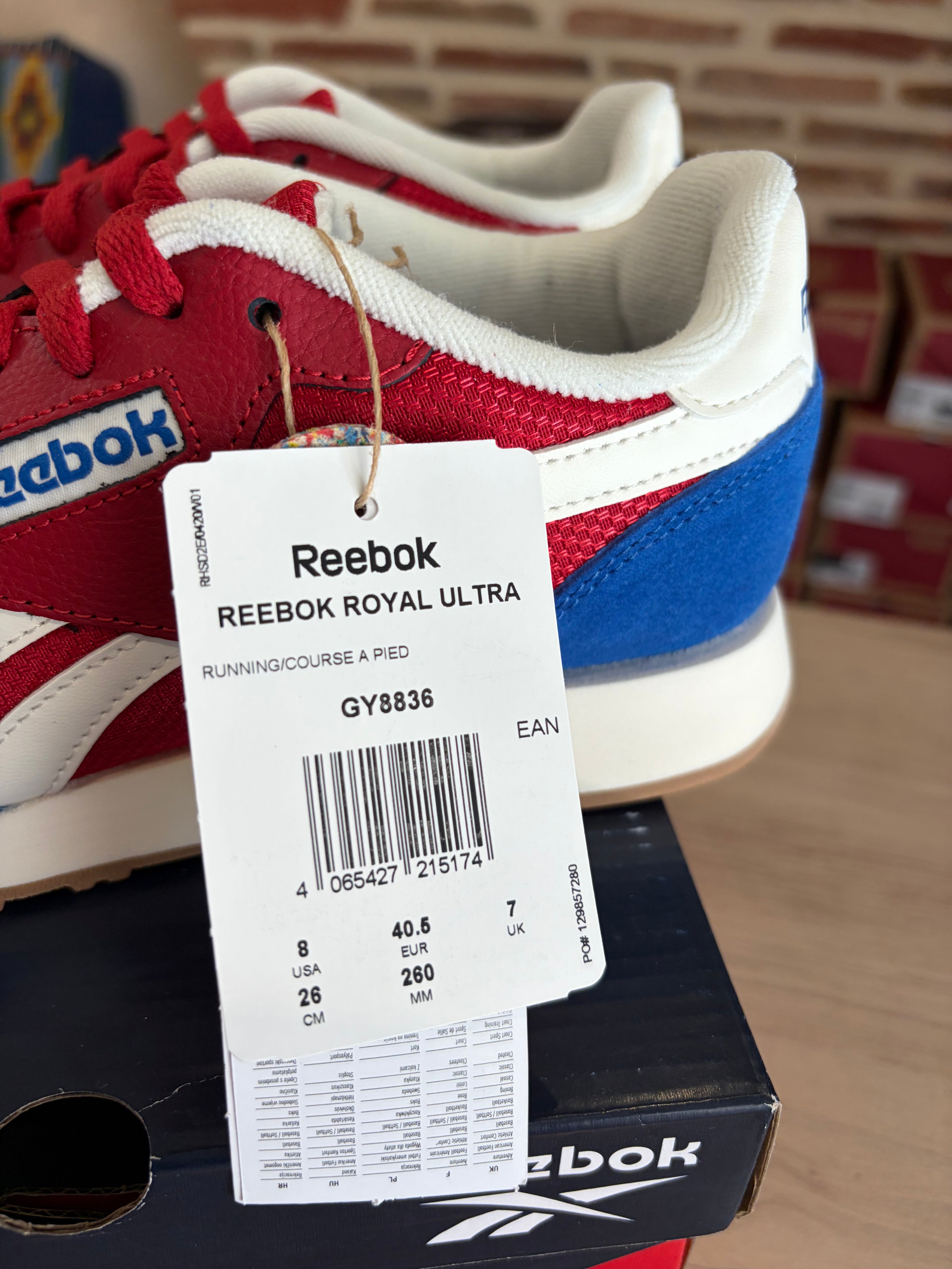 Reebok Royal Ultra Rouge Bleu Blanc - GY8836 - Pointure 40,5