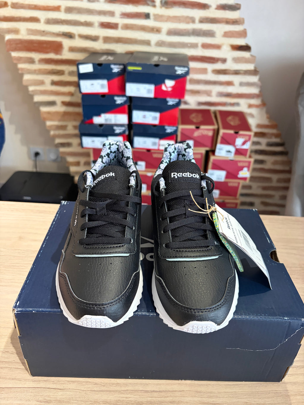 Reebok Royal Glide Ripple Femme Noir Floral Taille 37.5
