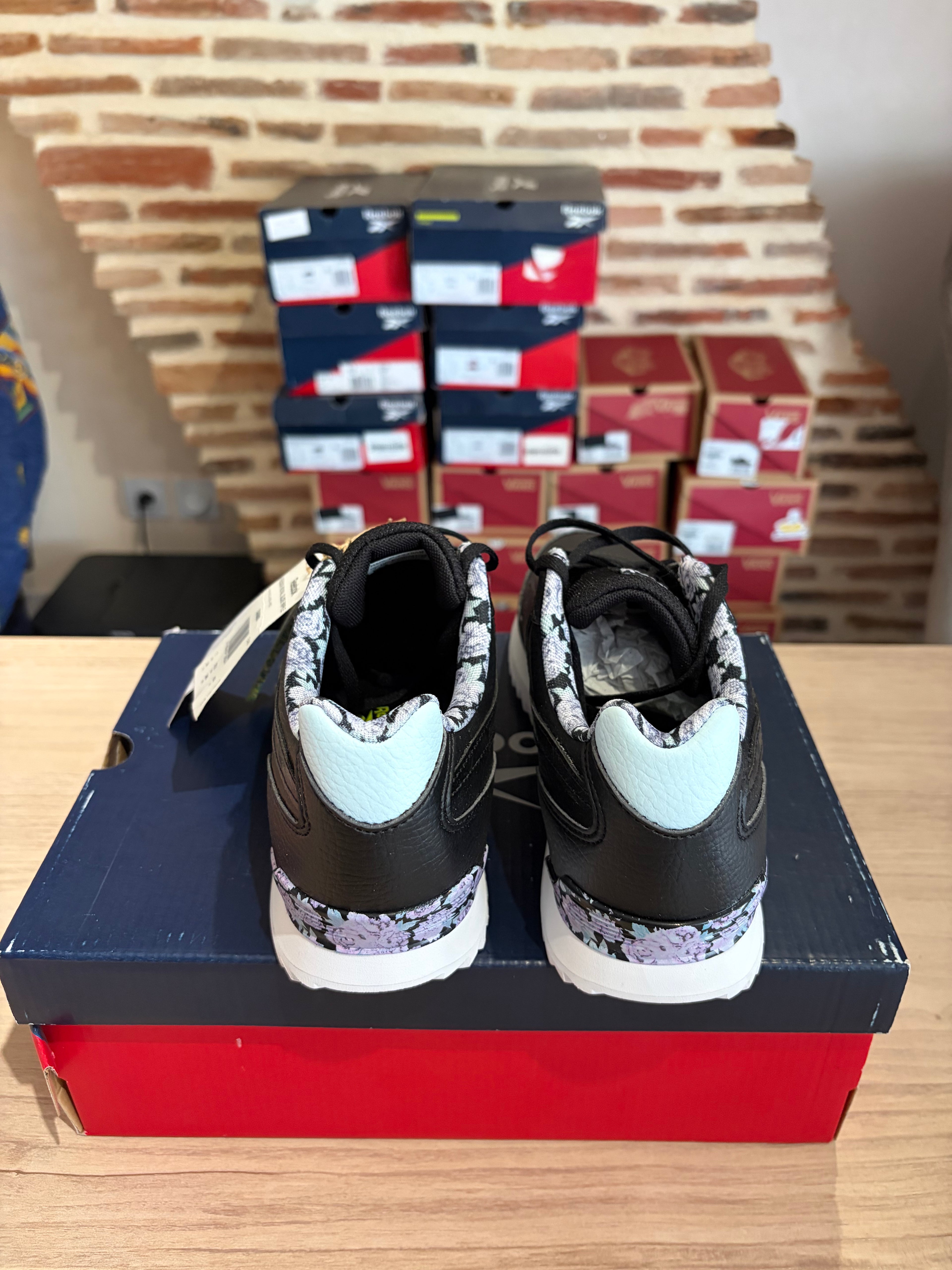 Reebok Royal Glide Ripple Femme Noir Floral Taille 37.5
