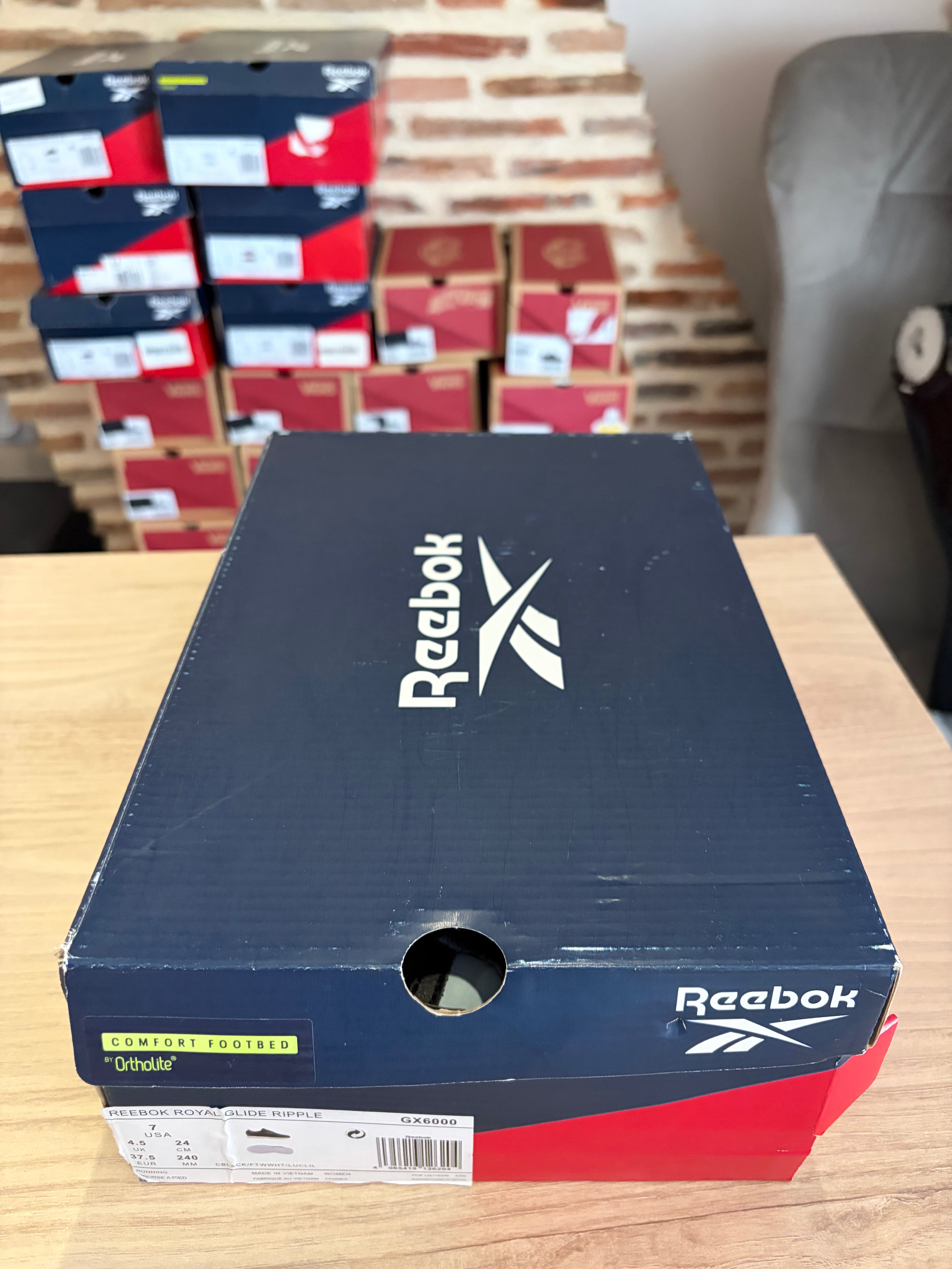 Reebok Royal Glide Ripple Femme Noir Floral Taille 37.5
