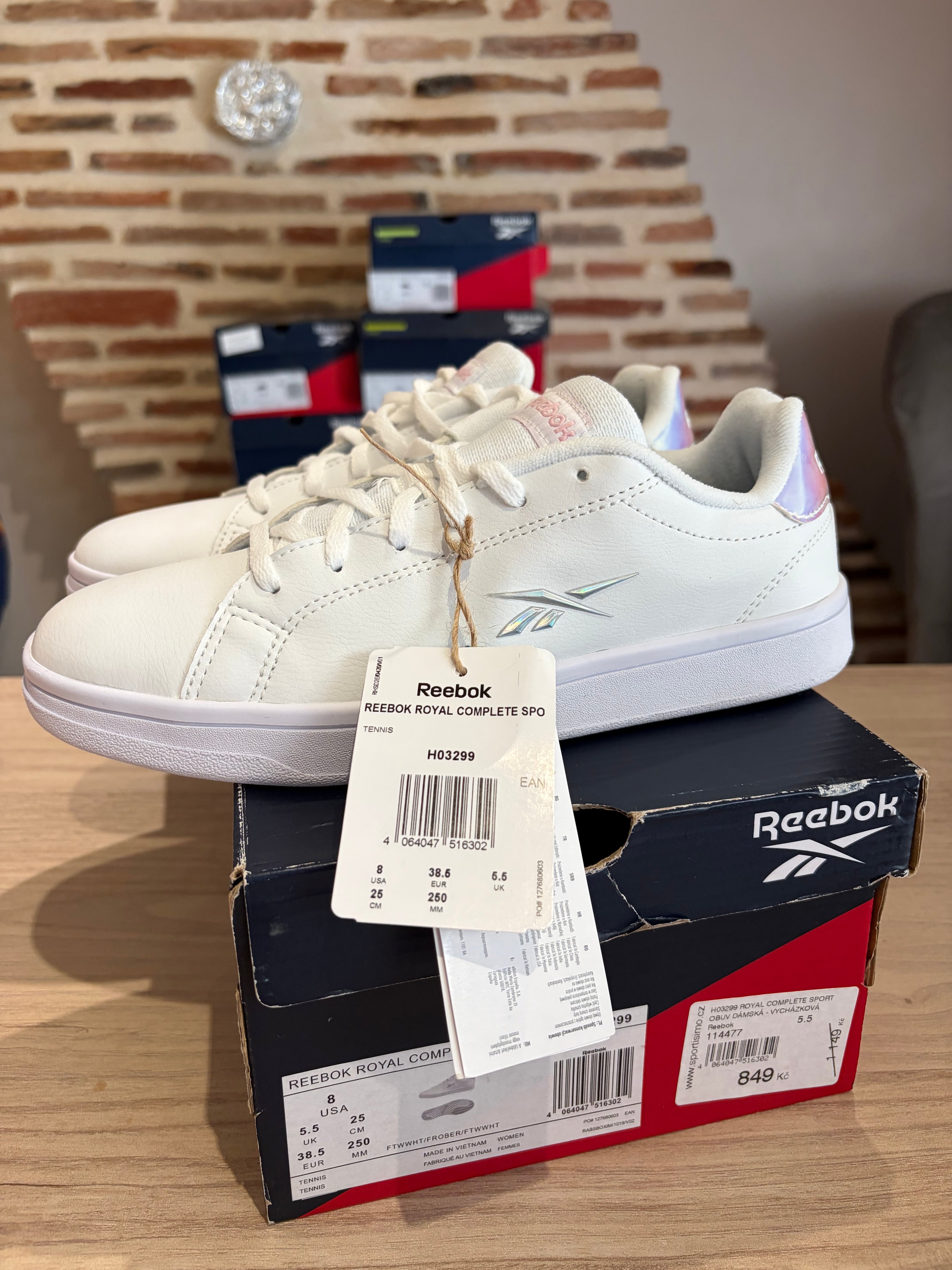 Reebok Royal Complete Sport Femme Blanc Irisé Taille 38.5