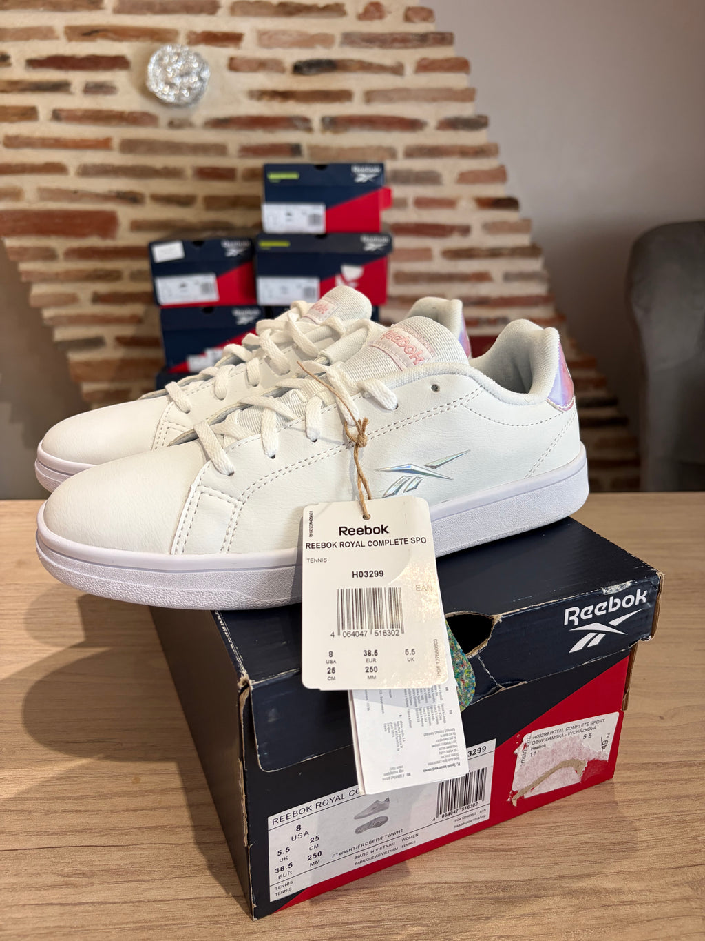 Reebok Royal Complete Sport Femme Blanc Irisé Taille 38.5
