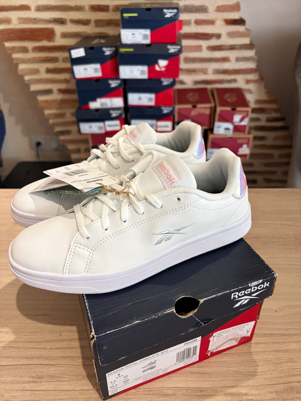 Reebok Royal Complete Sport Femme Blanc Irisé Taille 38.5
