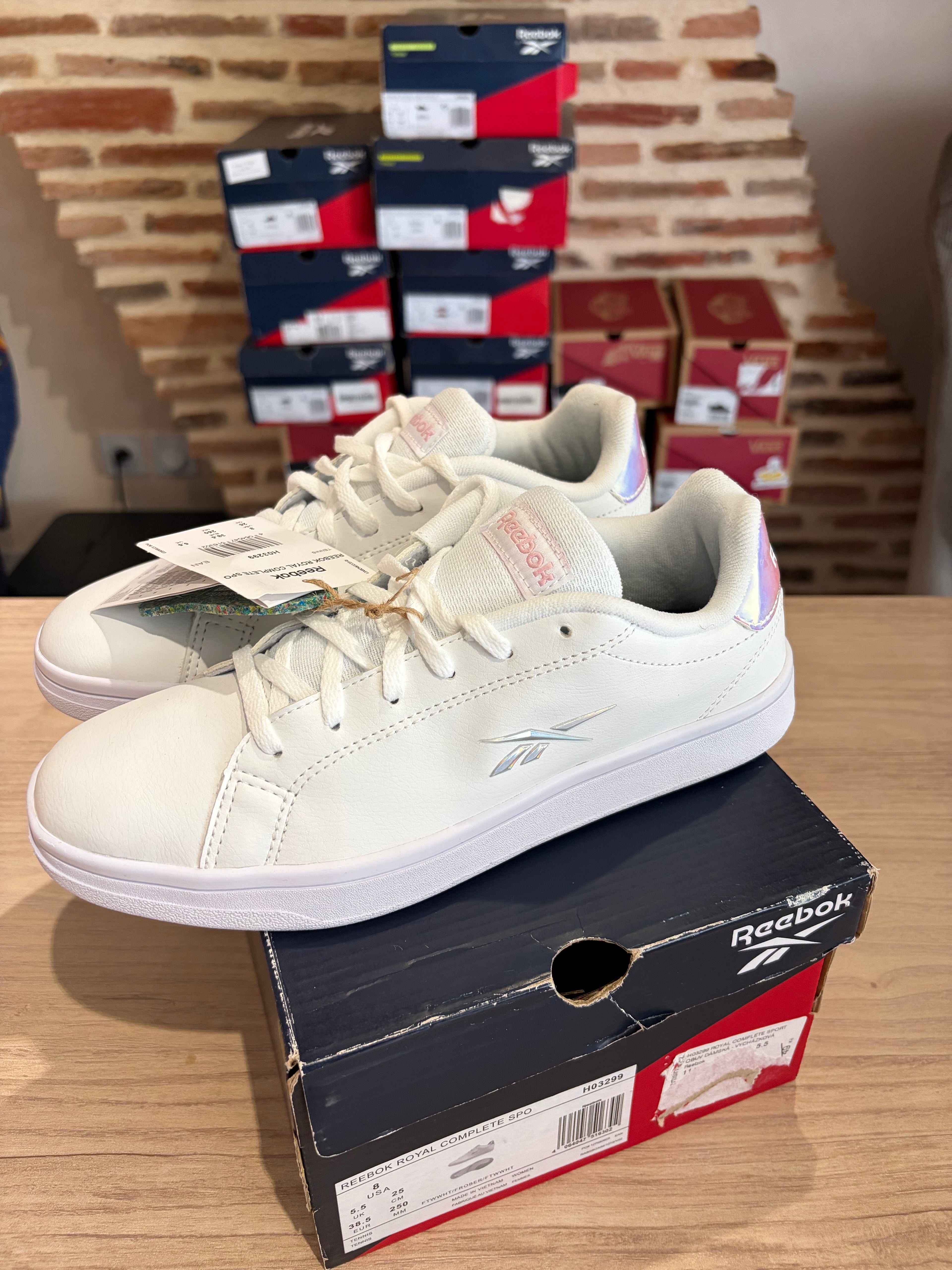 Reebok Royal Complete Sport Femme Blanc Irisé Taille 38.5