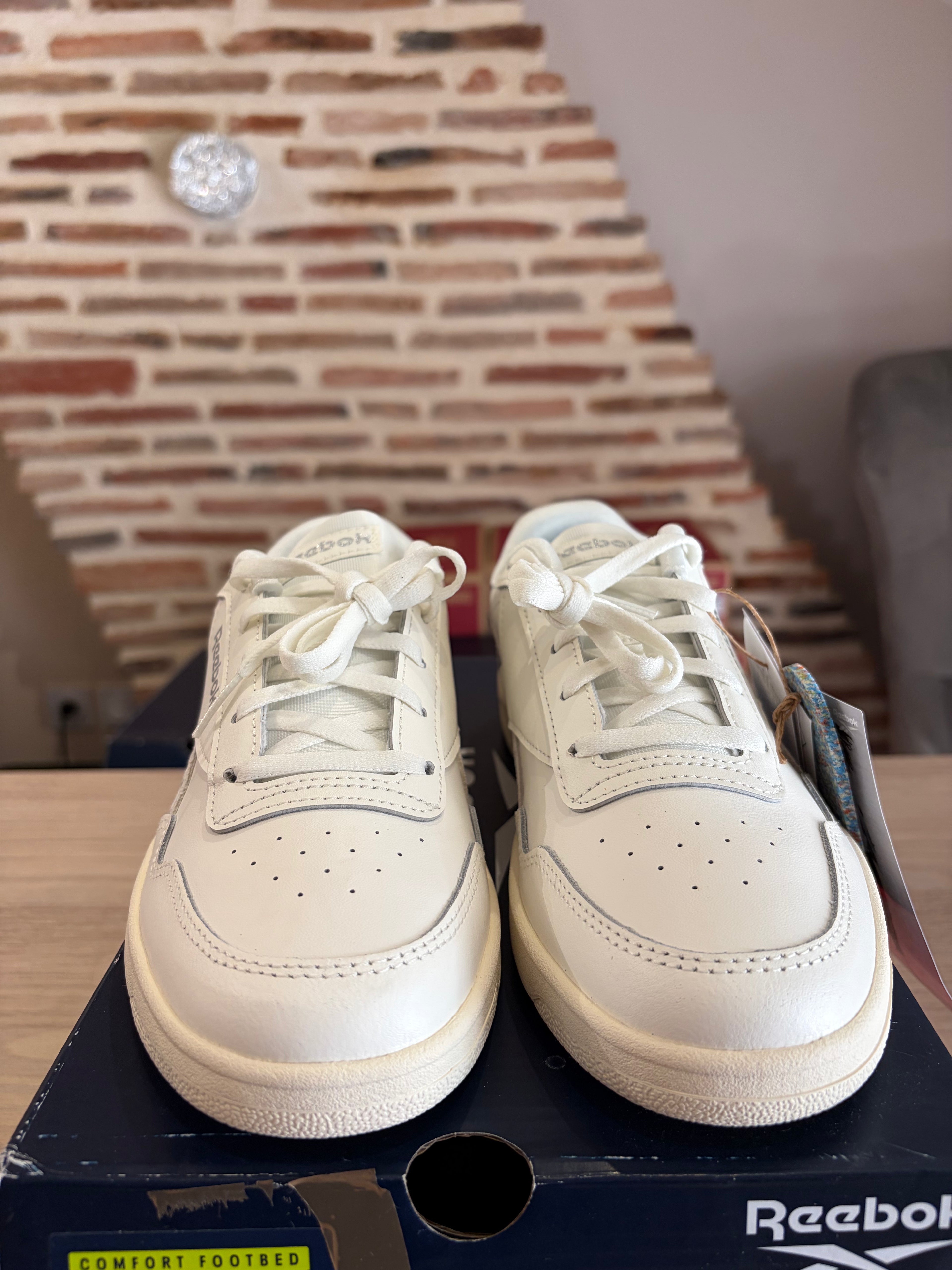 Reebok Royal Techque T GX8519 Femme Blanche & Gris Clair - Baskets Lifestyle Neuves - 37,5