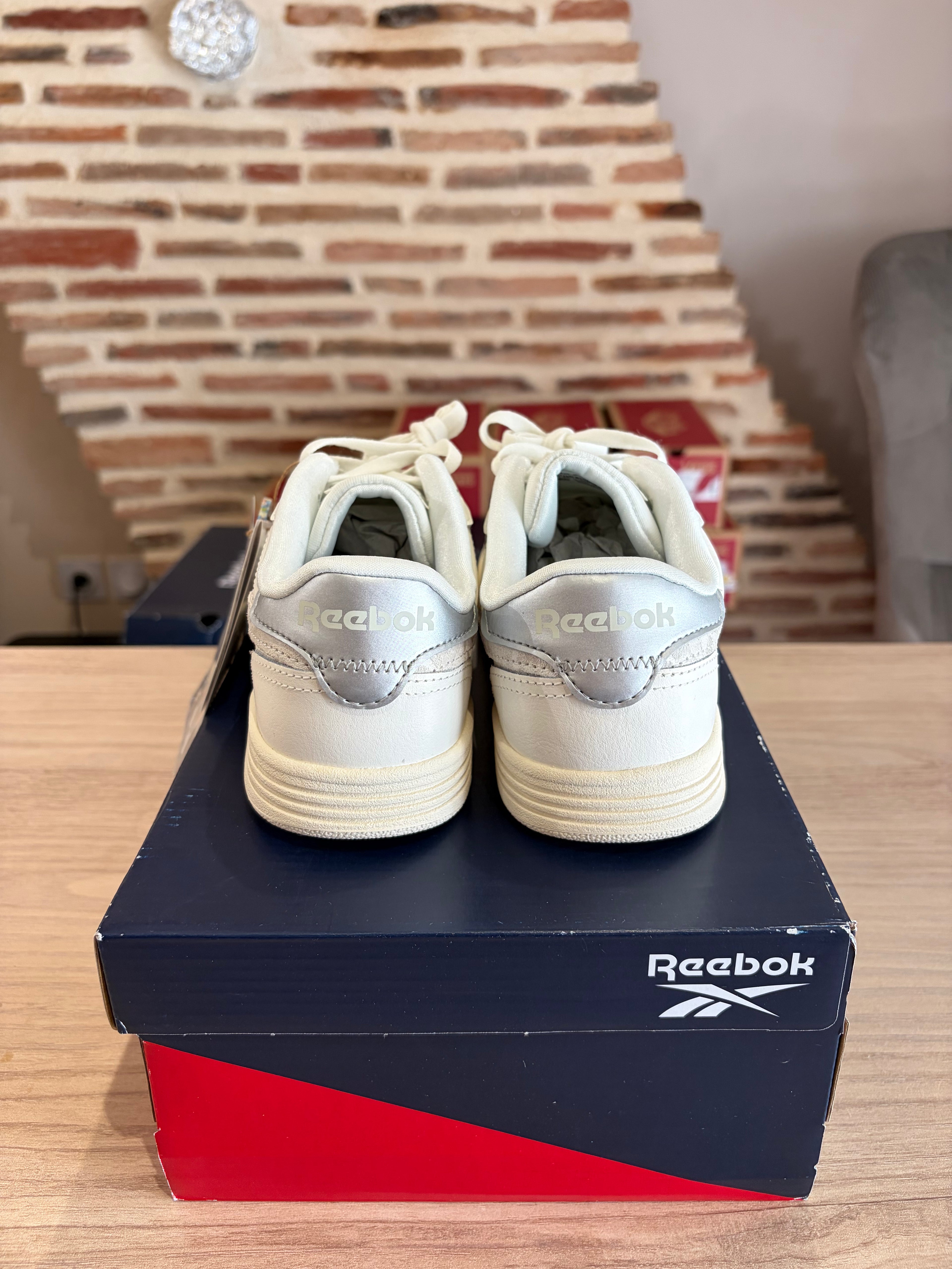 Reebok Royal Techque T GX8519 Femme Blanche & Gris Clair - Baskets Lifestyle Neuves - 37,5