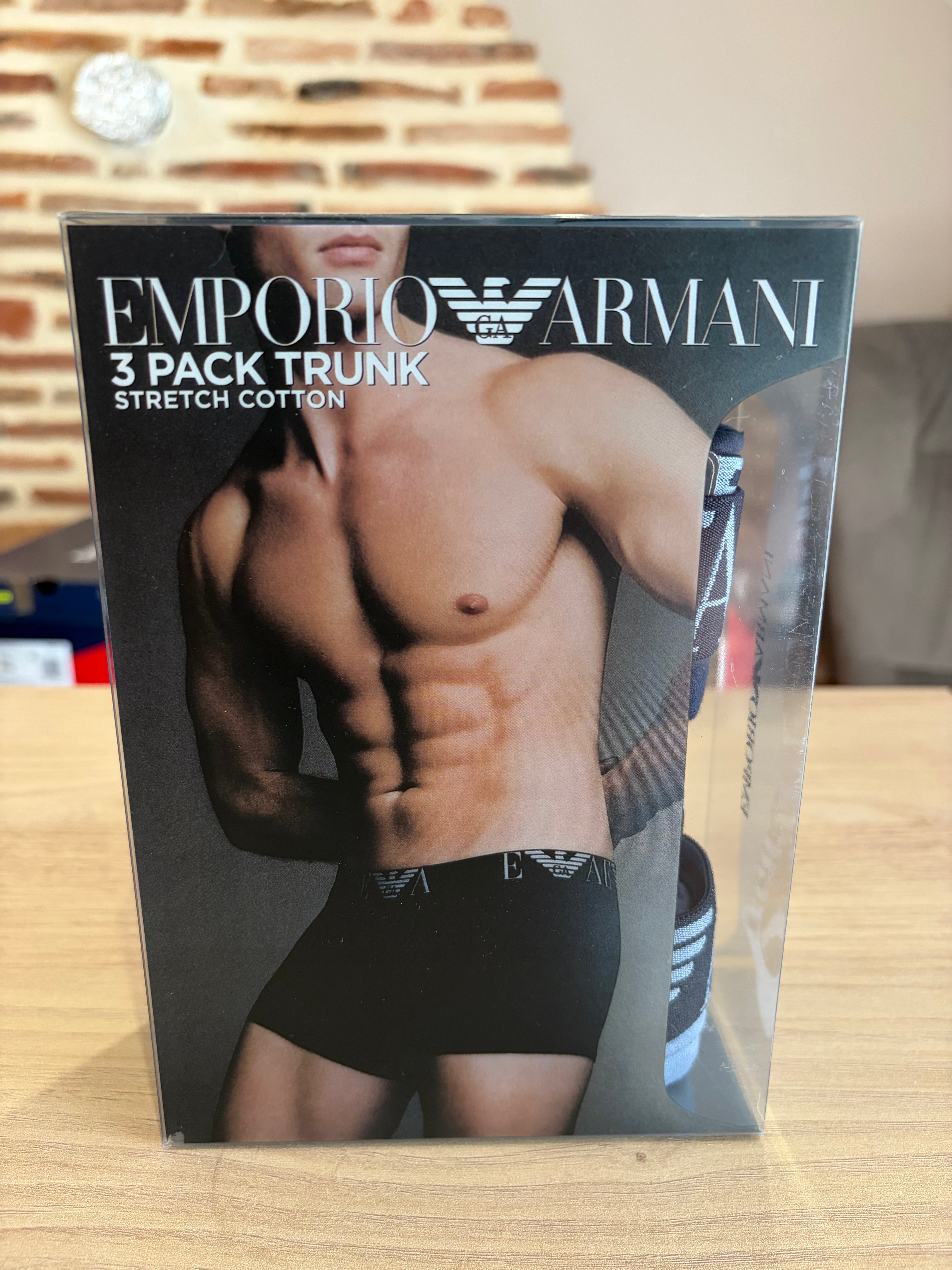 Emporio Armani 3 Pack Trunk Stretch Cotton Homme - Lot de 3 Boxers Coton - XL
