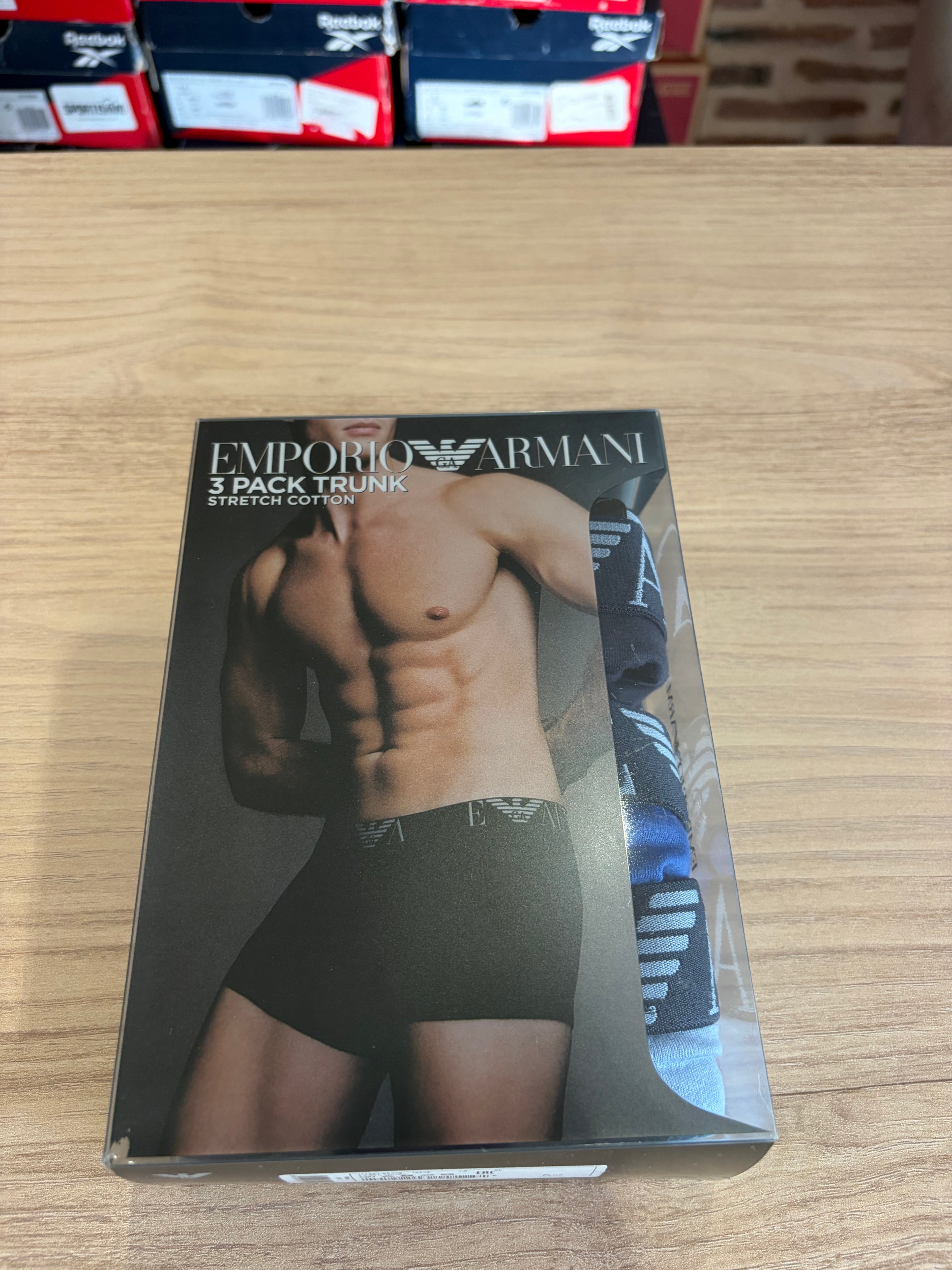 Emporio Armani 3 Pack Trunk Stretch Cotton Homme - Lot de 3 Boxers Coton - XL