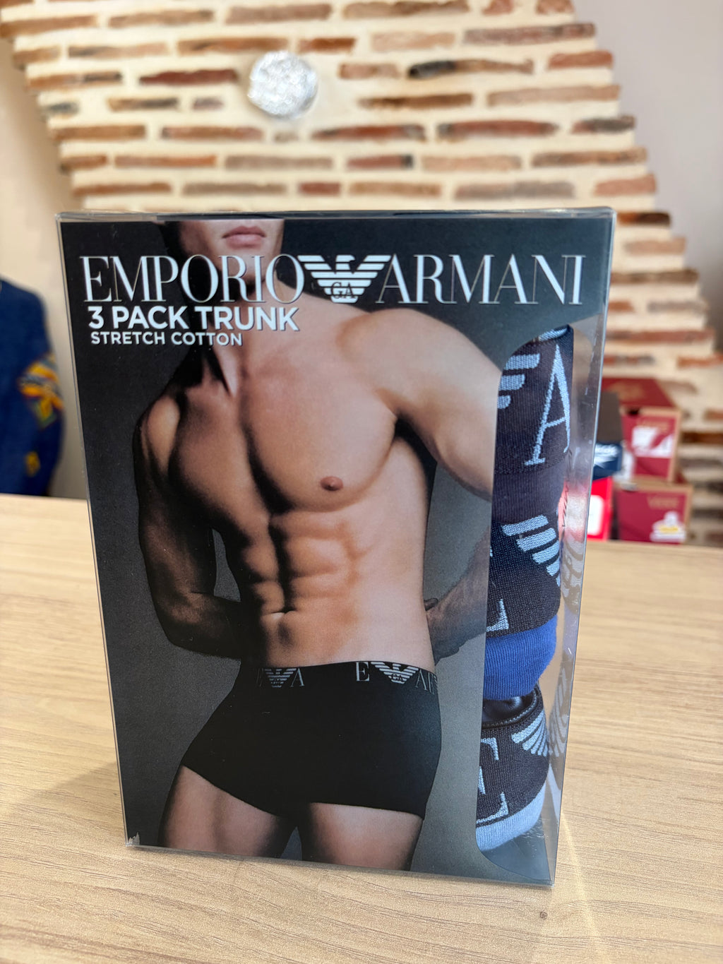 Emporio Armani 3 Pack Trunk Stretch Cotton Homme - Lot de 3 Boxers Coton - XL