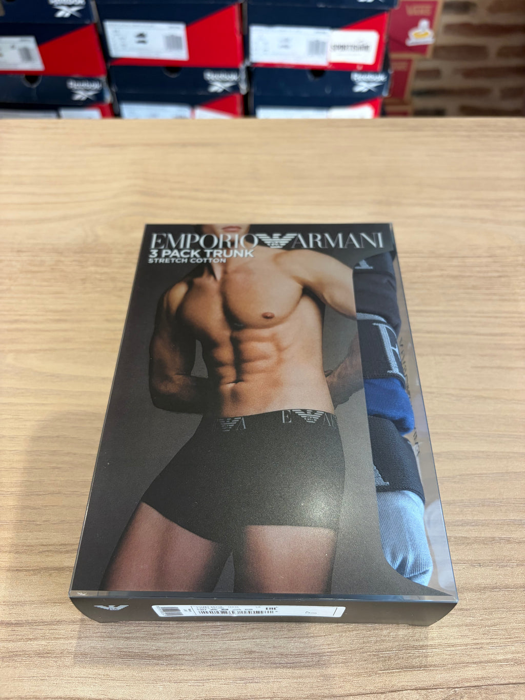 Emporio Armani 3 Pack Trunk Stretch Cotton Homme - Lot de 3 Boxers Coton - L