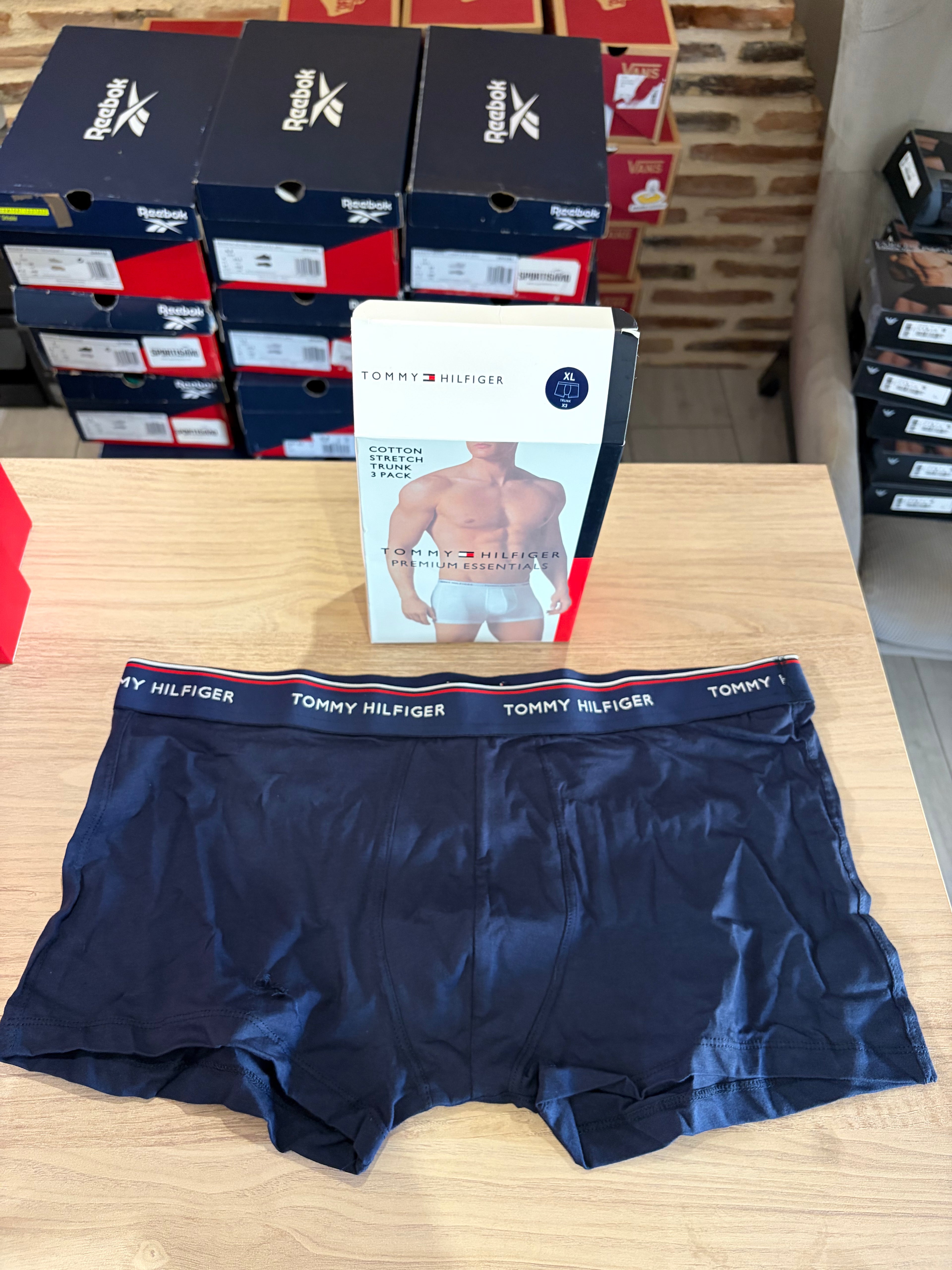 Tommy Hilfiger Premium Essentials - Lot de 3 boxers Trunk Bleu marine - Taille XL