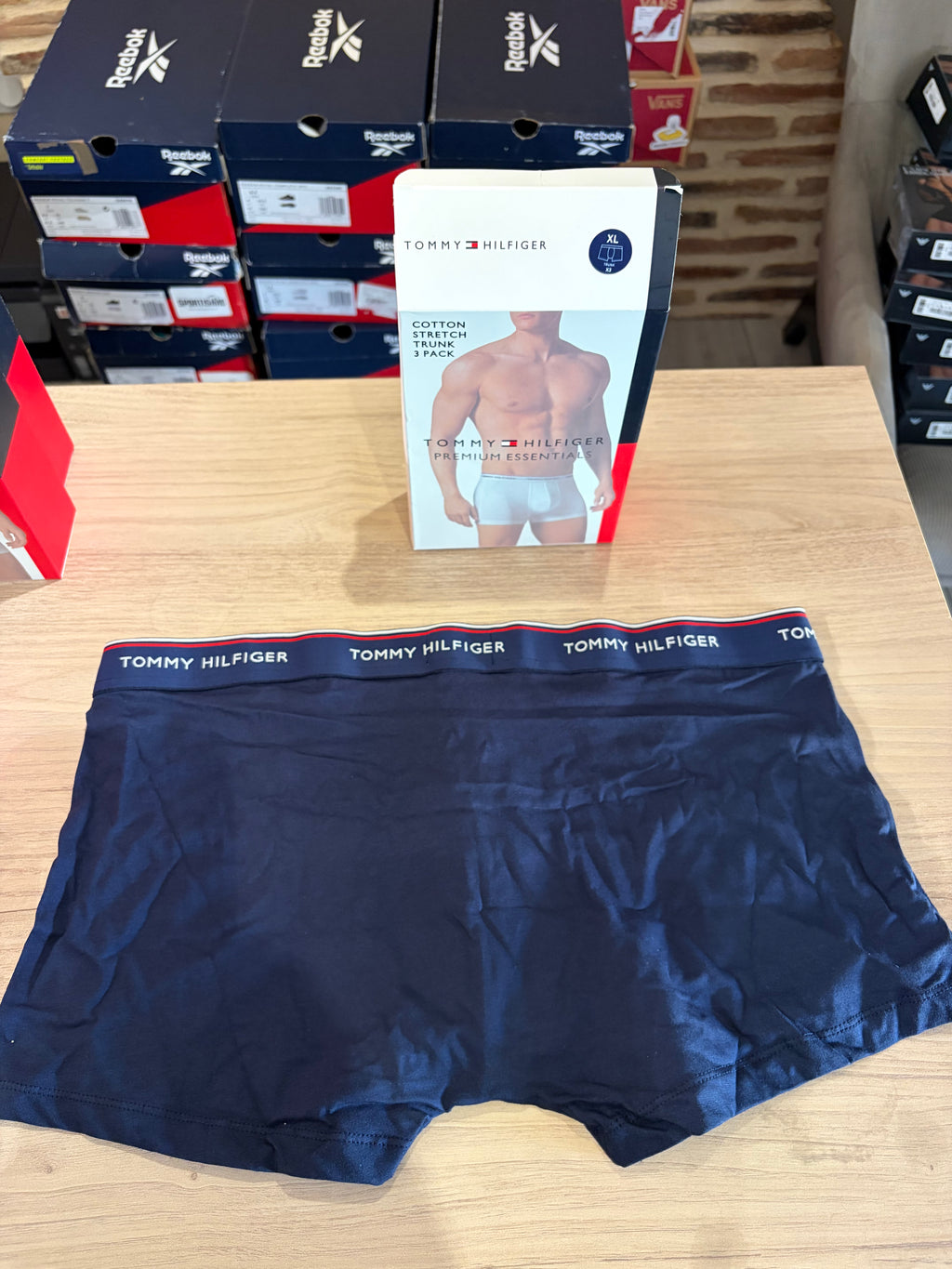 Tommy Hilfiger Premium Essentials - Lot de 3 boxers Trunk Bleu marine - Taille XL