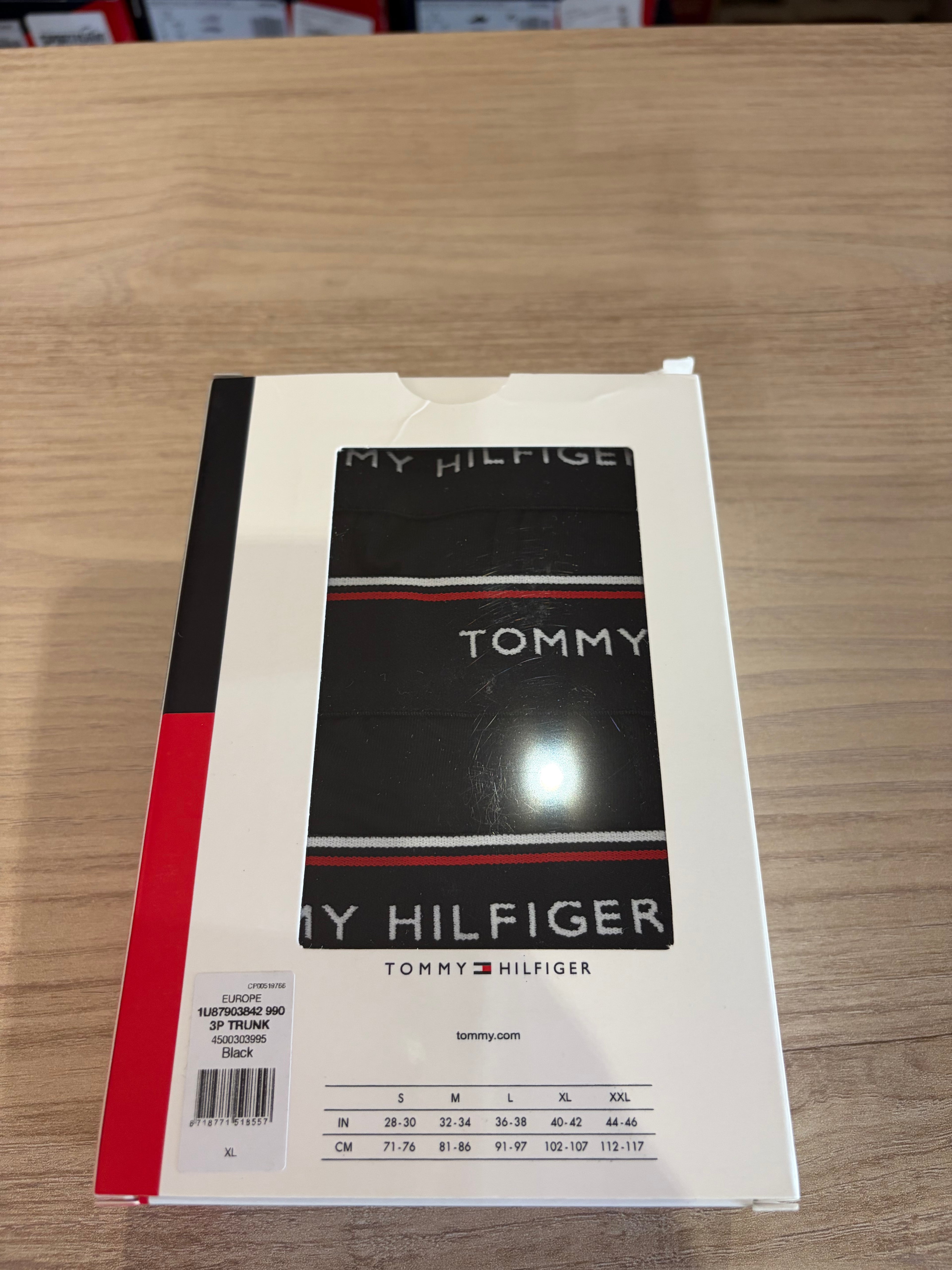 Tommy Hilfiger Premium Essentials - Lot de 3 boxers Trunk Noir - Taille XL