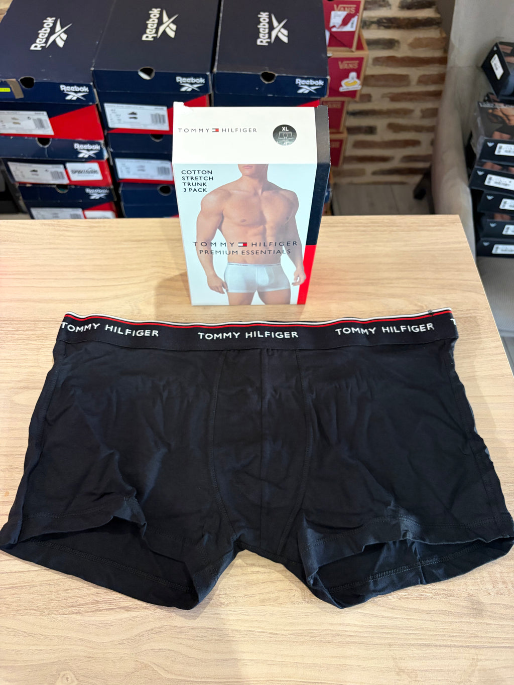 Tommy Hilfiger Premium Essentials - Lot de 3 boxers Trunk Noir - Taille XL