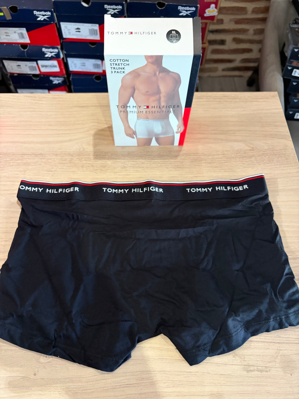Tommy Hilfiger Premium Essentials - Lot de 3 boxers Trunk Noir - Taille XL