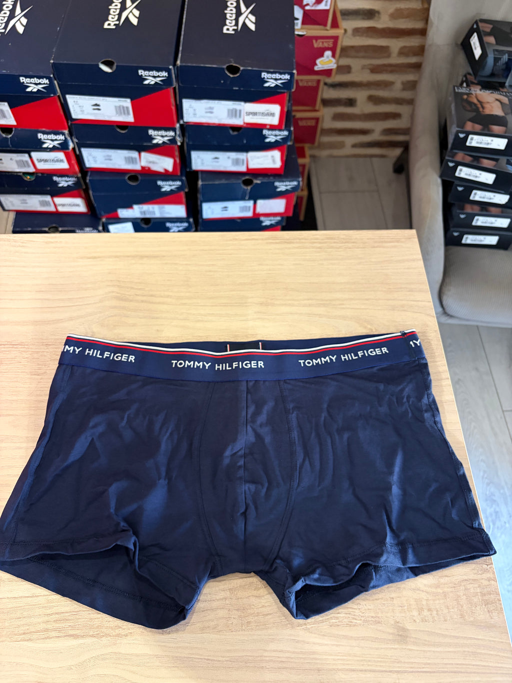 Tommy Hilfiger Premium Essentials - Lot de 3 boxers Trunk Bleu marine - Taille L