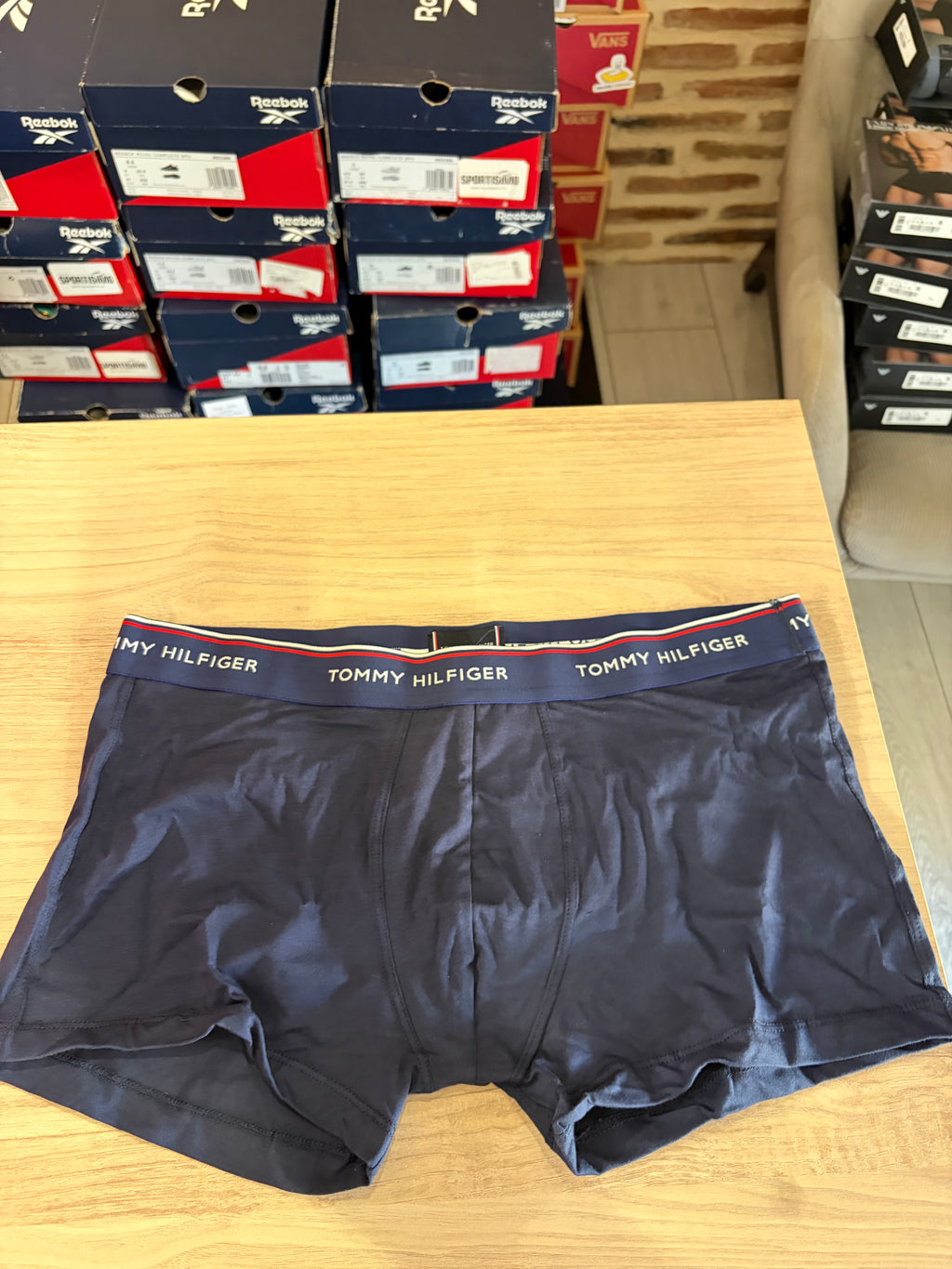 Tommy Hilfiger Premium Essentials - Lot de 3 boxers Trunk Bleu marine - Taille L