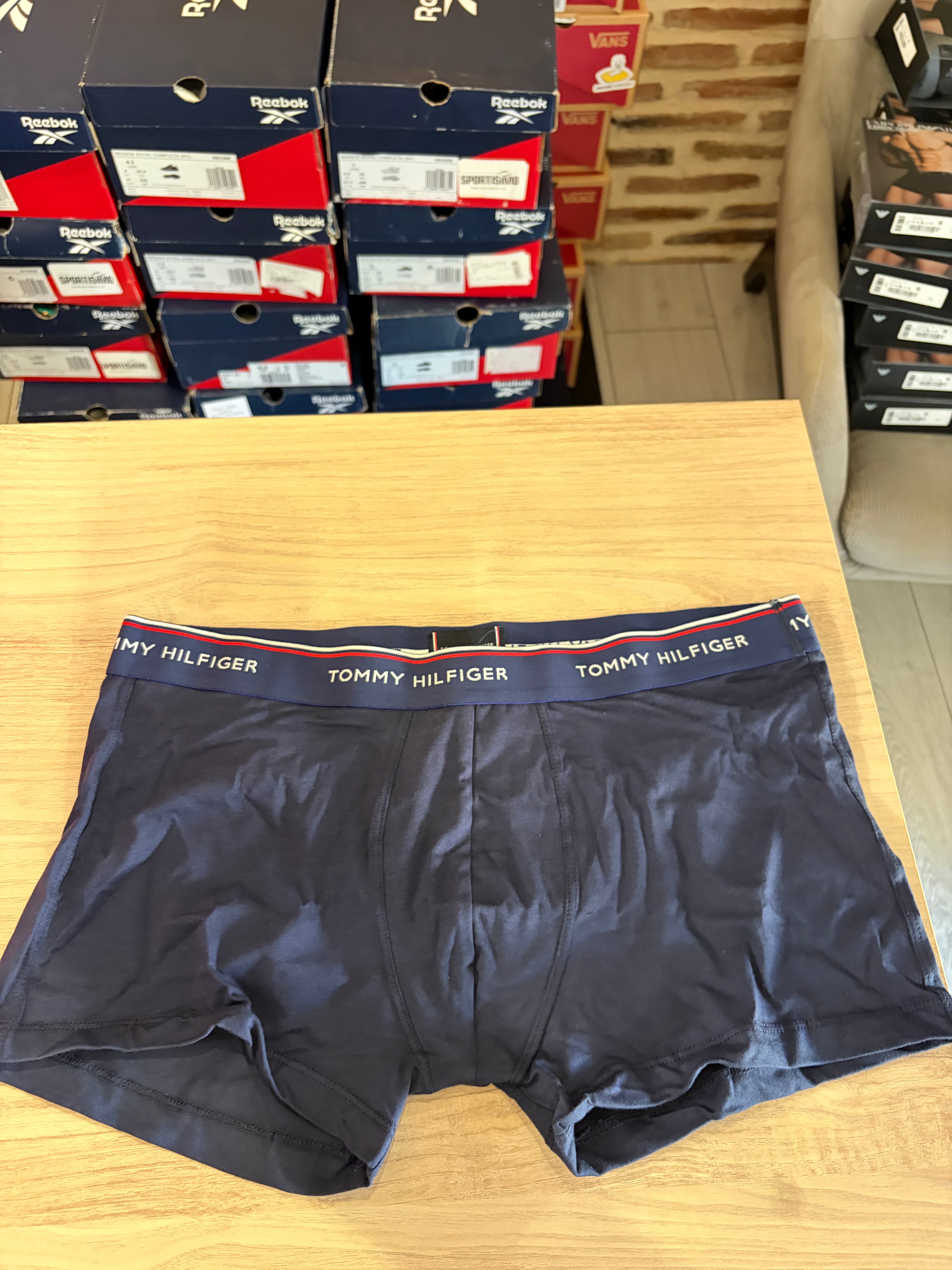 Tommy Hilfiger Premium Essentials - Lot de 3 boxers Trunk Bleu marine - Taille L