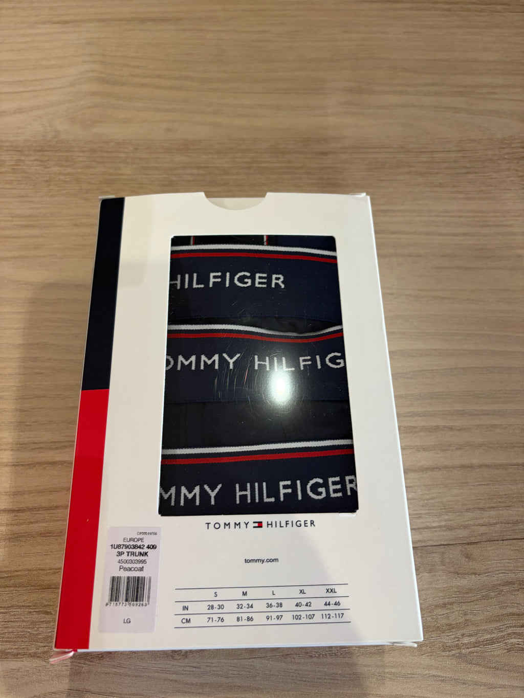 Tommy Hilfiger Premium Essentials - Lot de 3 boxers Trunk Bleu marine - Taille L