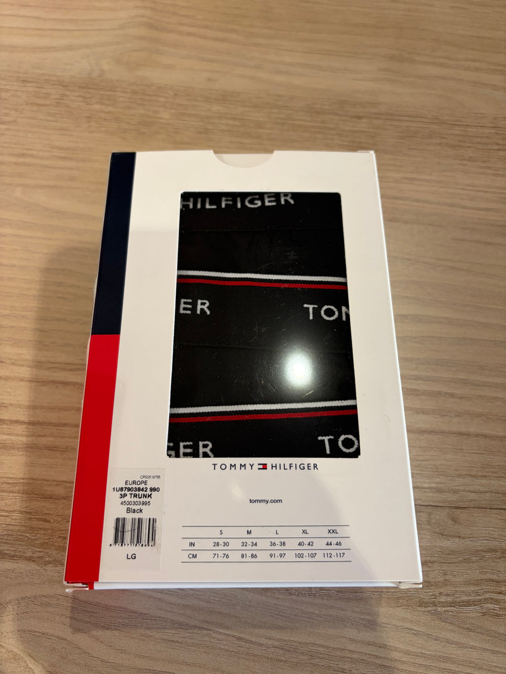 Tommy Hilfiger Premium Essentials - Lot de 3 boxers Trunk Noir - Taille L