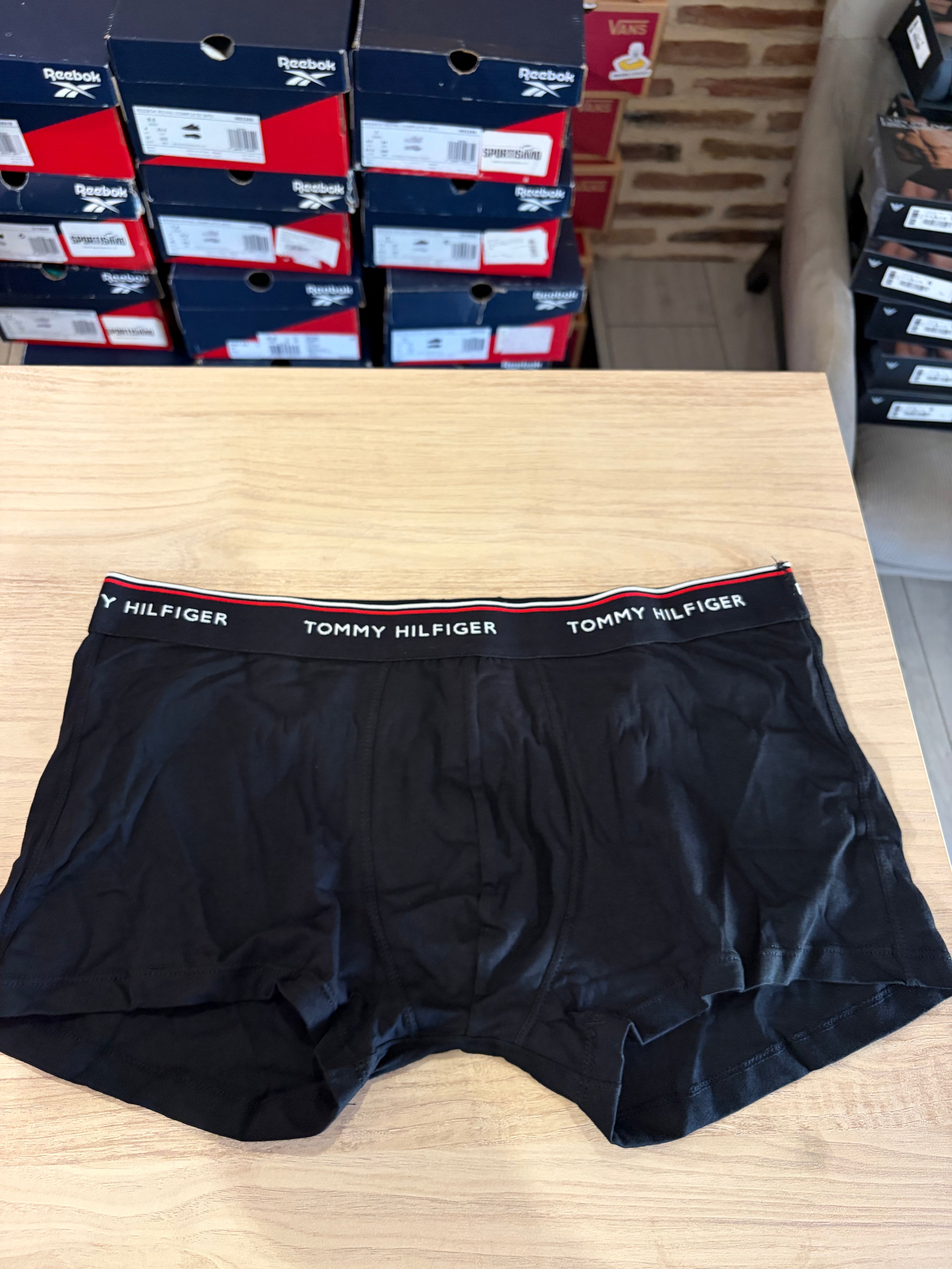 Tommy Hilfiger Premium Essentials - Lot de 3 boxers Trunk Noir - Taille L