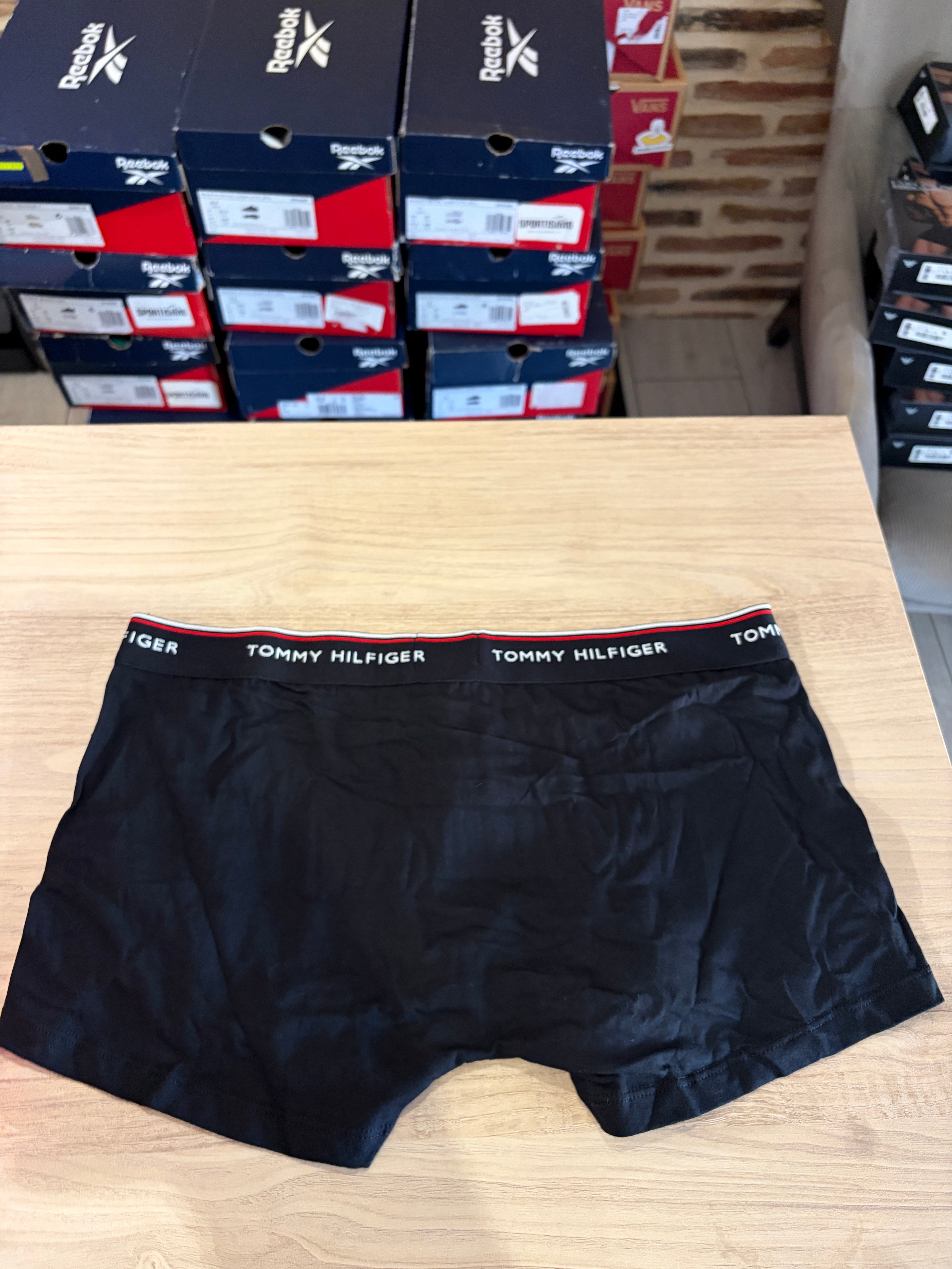 Tommy Hilfiger Premium Essentials - Lot de 3 boxers Trunk Noir - Taille L