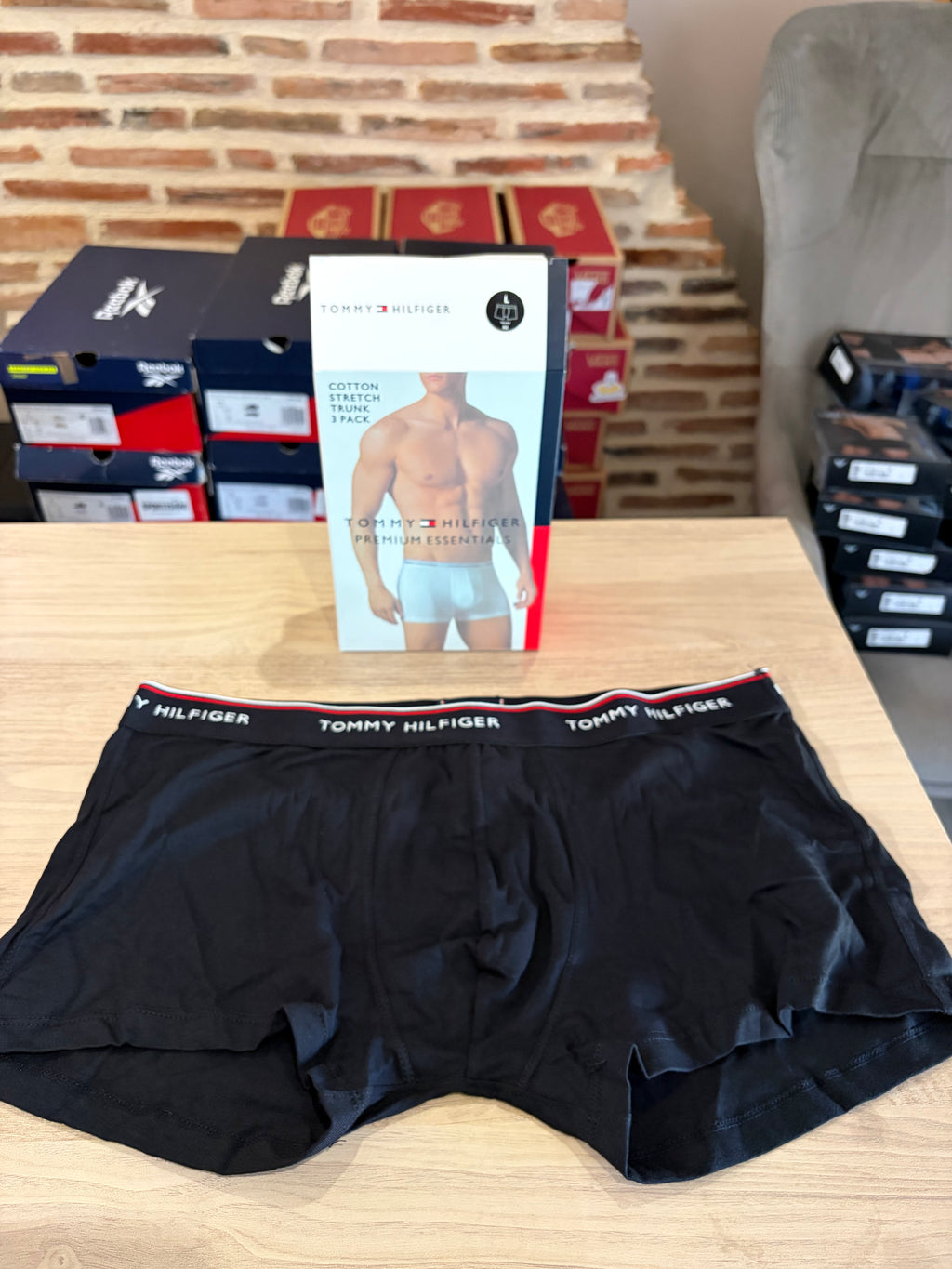 Tommy Hilfiger Premium Essentials - Lot de 3 boxers Trunk Noir - Taille L
