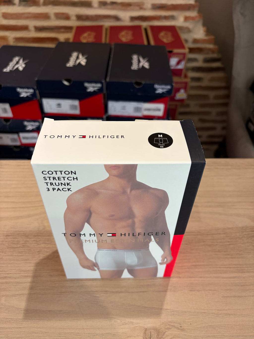 Tommy Hilfiger Premium Essentials - Lot de 3 boxers Trunk Noir - Taille M