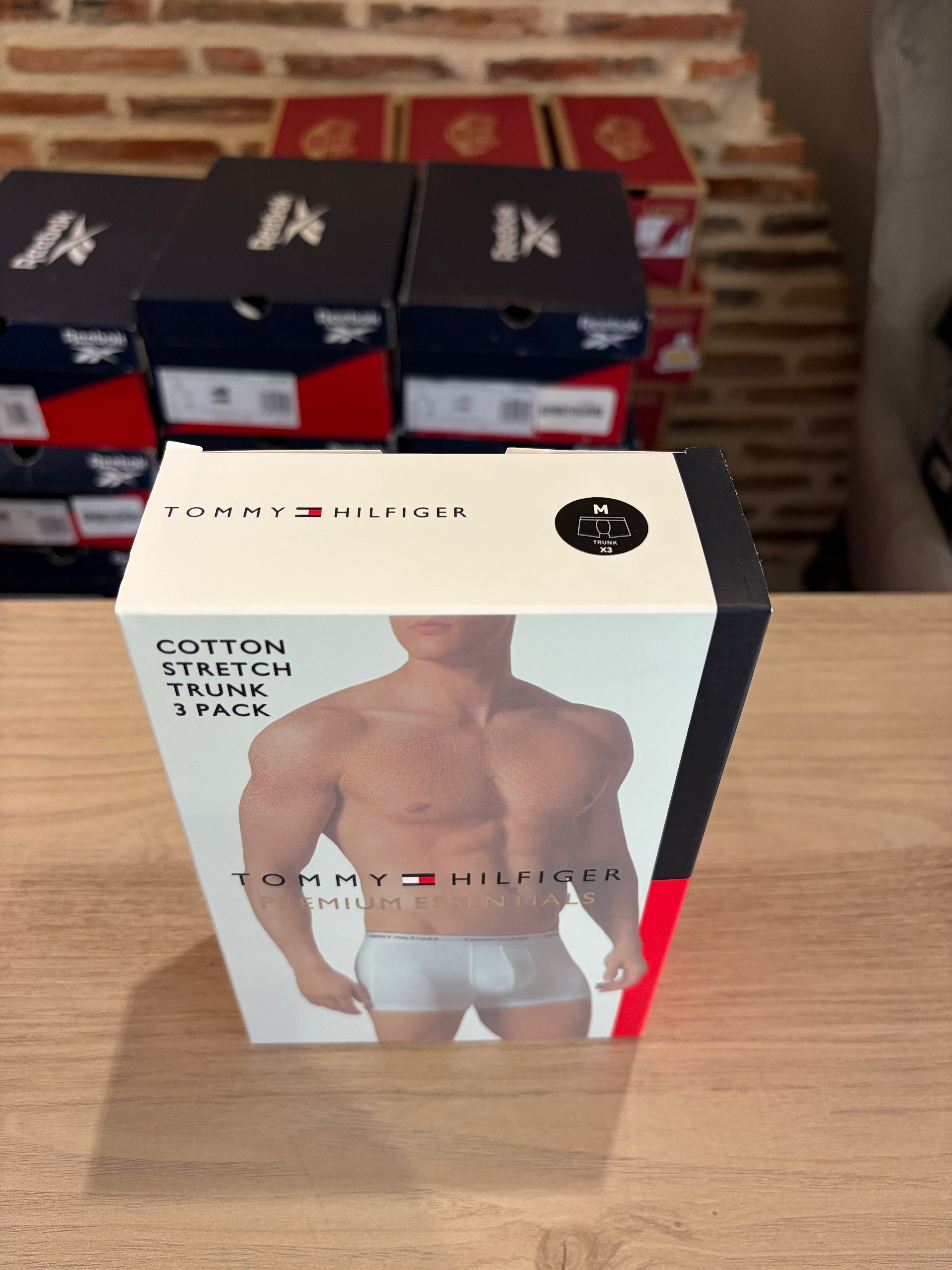 Tommy Hilfiger Premium Essentials - Lot de 3 boxers Trunk Noir - Taille M