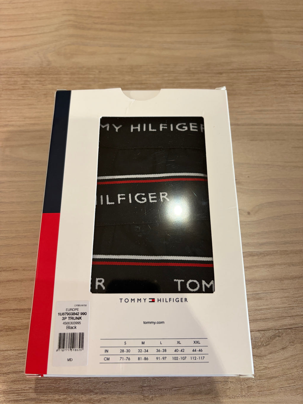 Tommy Hilfiger Premium Essentials - Lot de 3 boxers Trunk Noir - Taille M