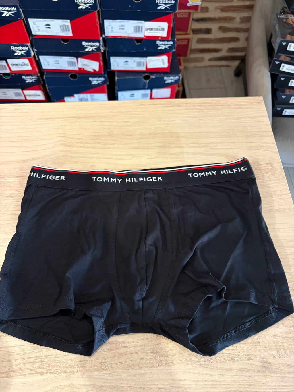 Tommy Hilfiger Premium Essentials - Lot de 3 boxers Trunk Noir - Taille M