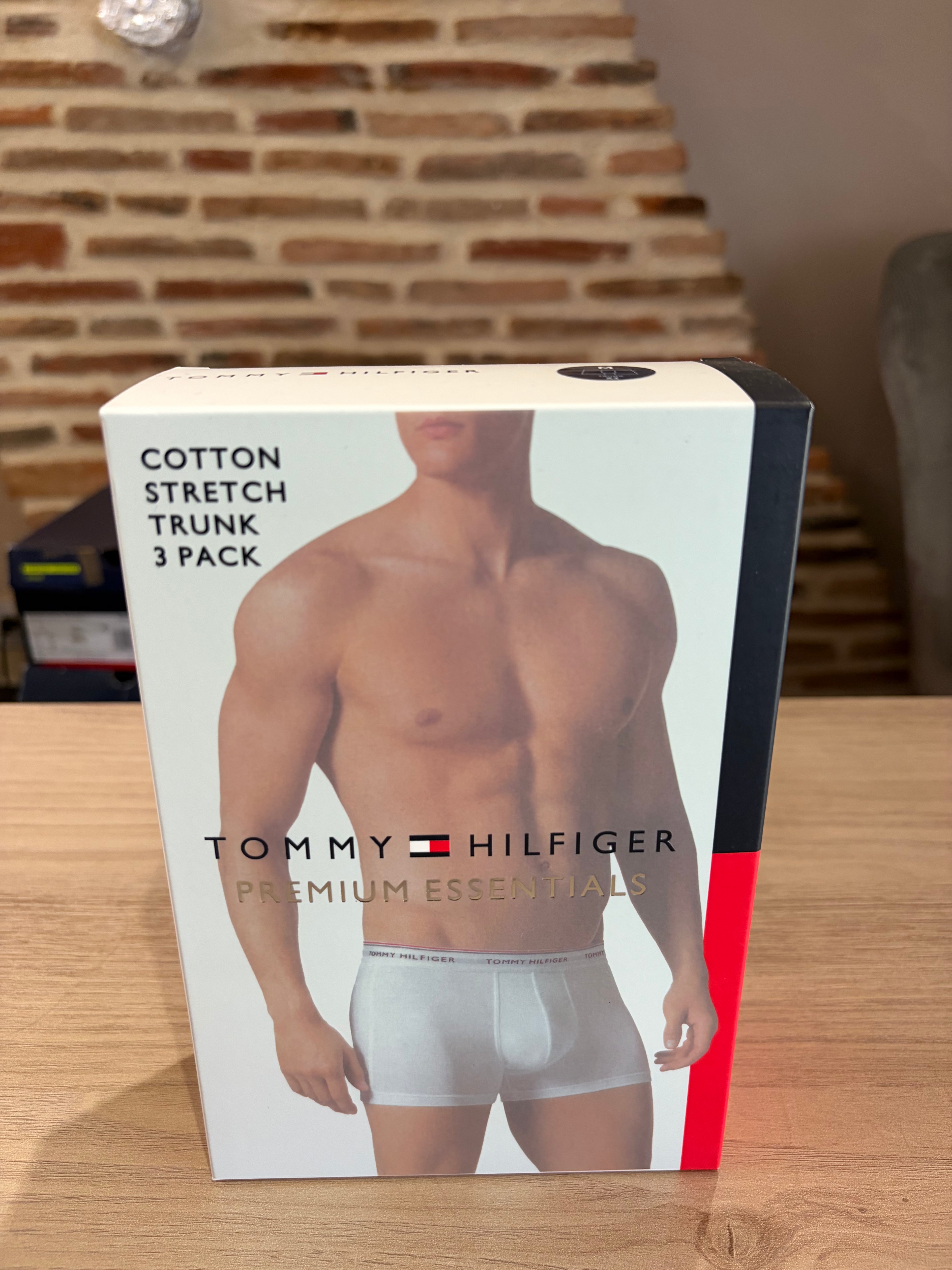 Tommy Hilfiger Premium Essentials - Lot de 3 boxers Trunk Peacoat (Bleu marine) - Taille M