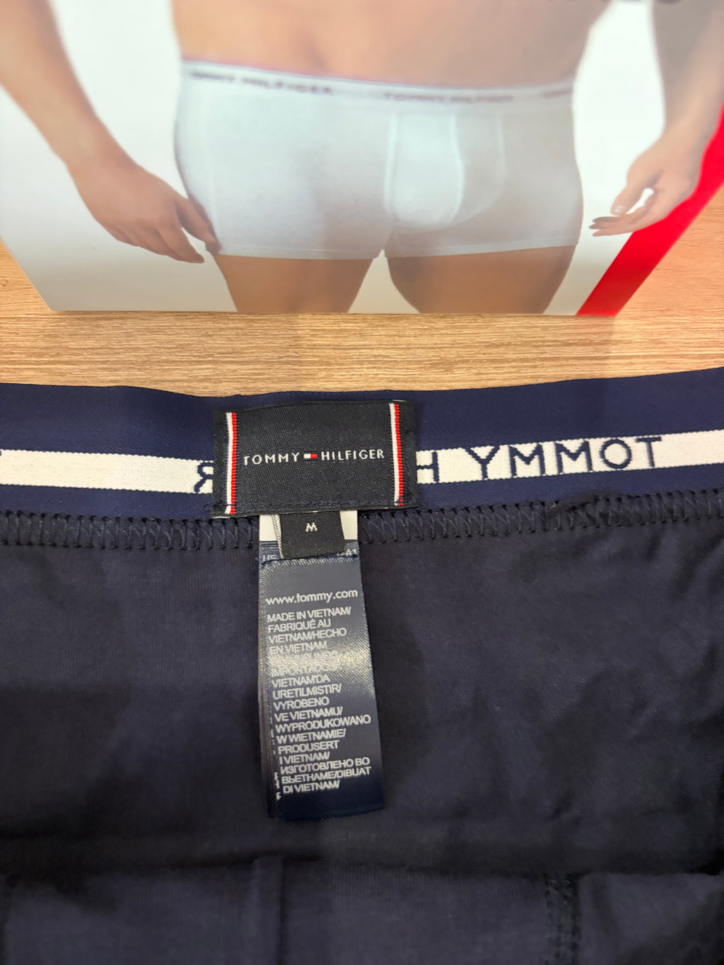 Tommy Hilfiger Premium Essentials - Lot de 3 boxers Trunk Peacoat (Bleu marine) - Taille M