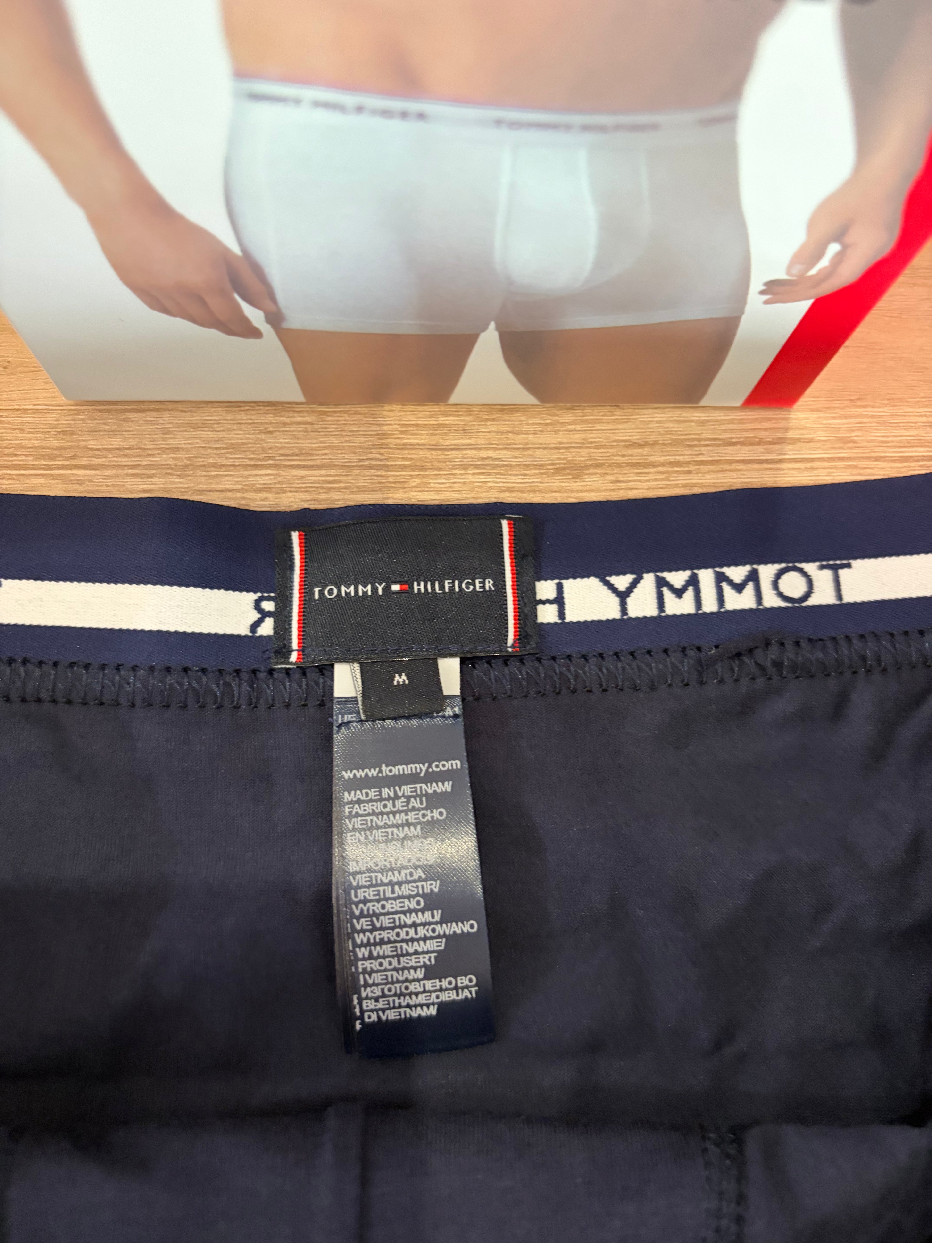 Tommy Hilfiger Premium Essentials - Lot de 3 boxers Trunk Peacoat (Bleu marine) - Taille M